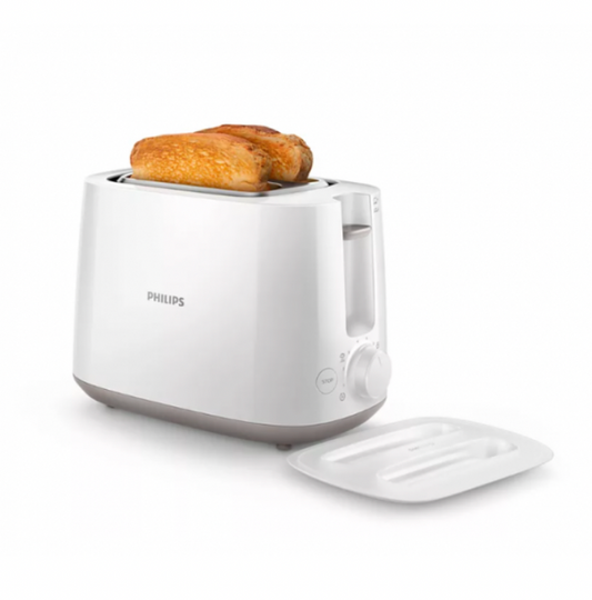 Philips Daily Collection HD2582/00 830-W 2-Slice Pop-Up Toaster White
