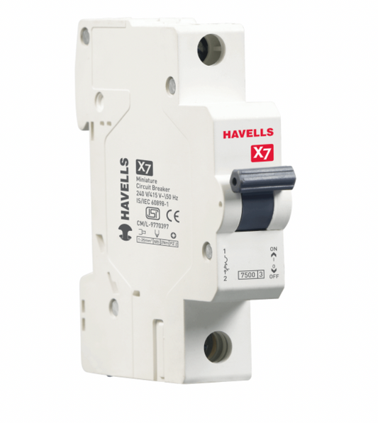 Havells X7 DHMYCSPM016 MCB (Miniature Circuit Breaker) 16A (White)
