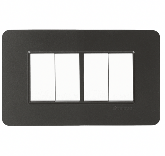 Havells Crabtree Signia 4M Front Plate Grey