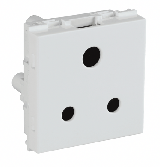 Havells Crabtree Signia 6A 3 Pin Shuttered Socket White