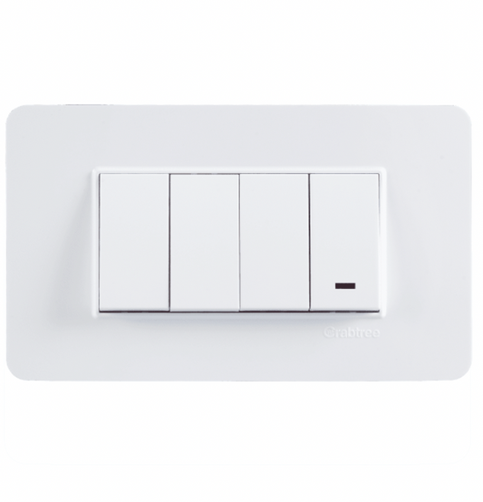 Havells Crabtree Signia 4M Front Plate White