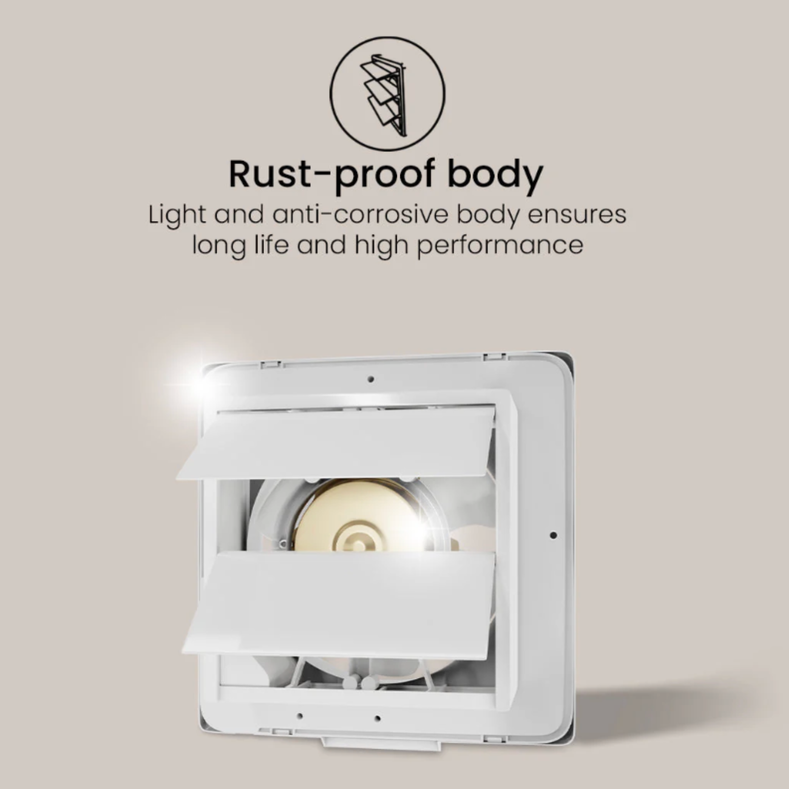 Crompton Brisk Air Neo 250mm (10") Exhaust Fan – White