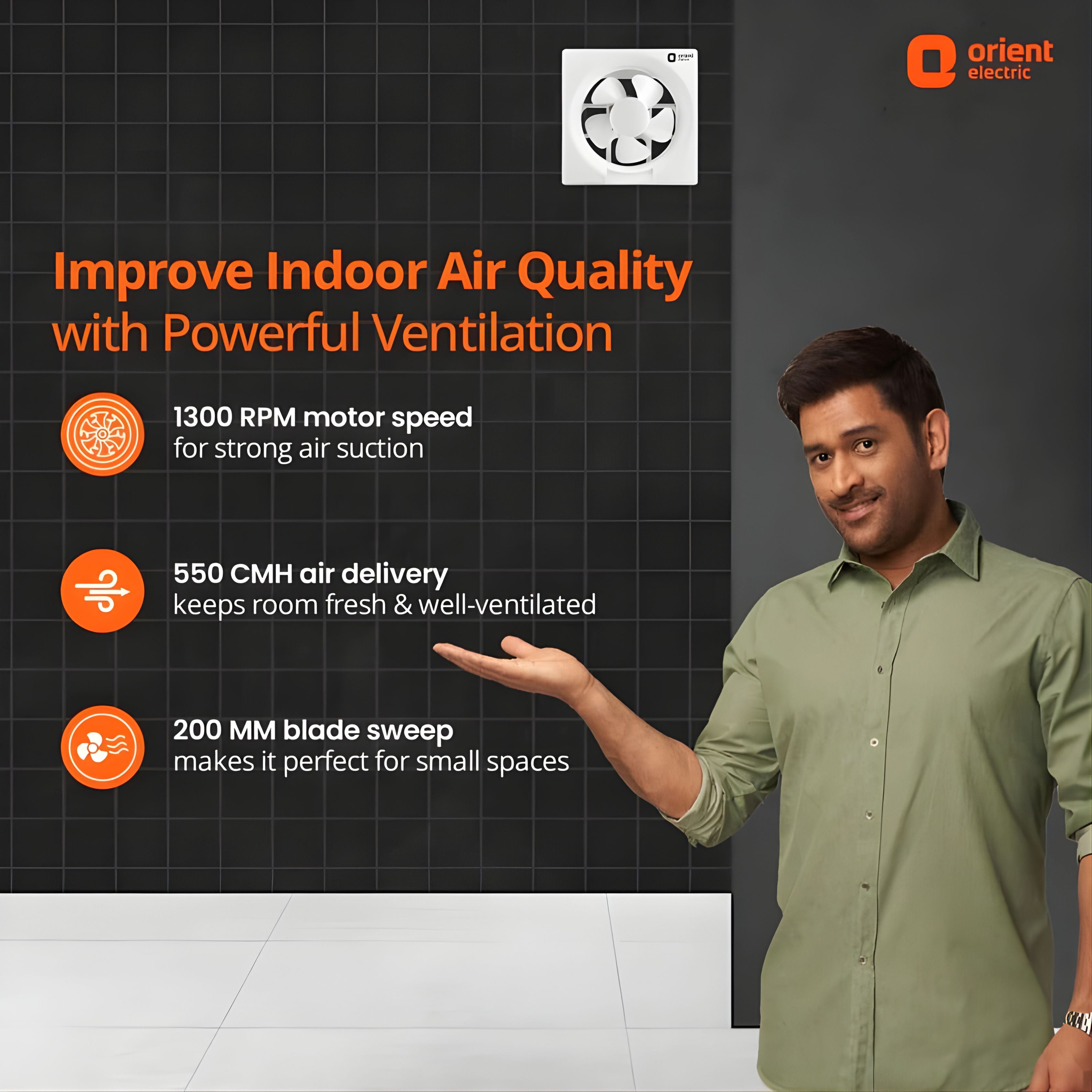 Orient Ventilator DX 200mm High Speed Exhaust Fan
