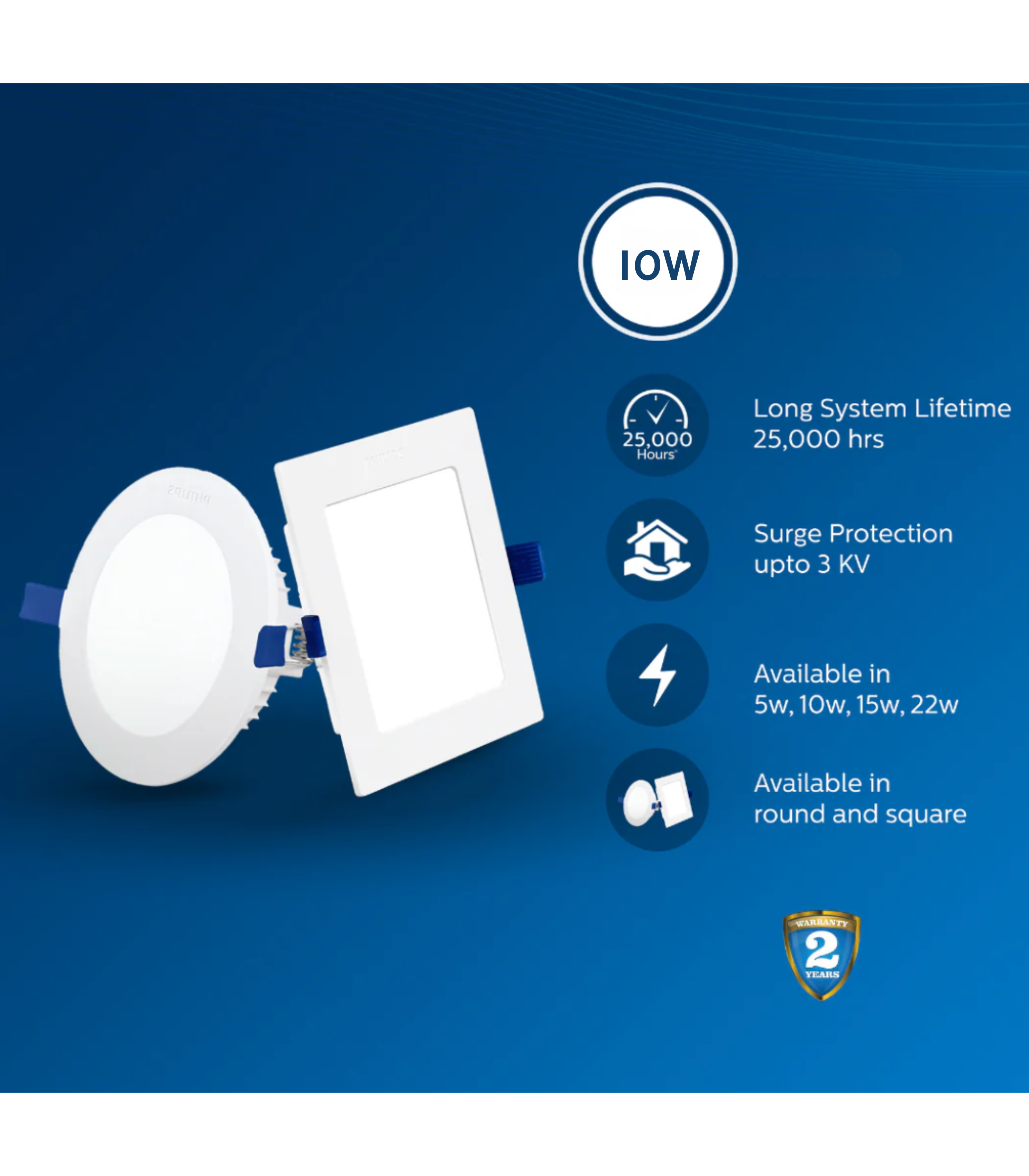 Philips AstraSleek 10W LED downlight