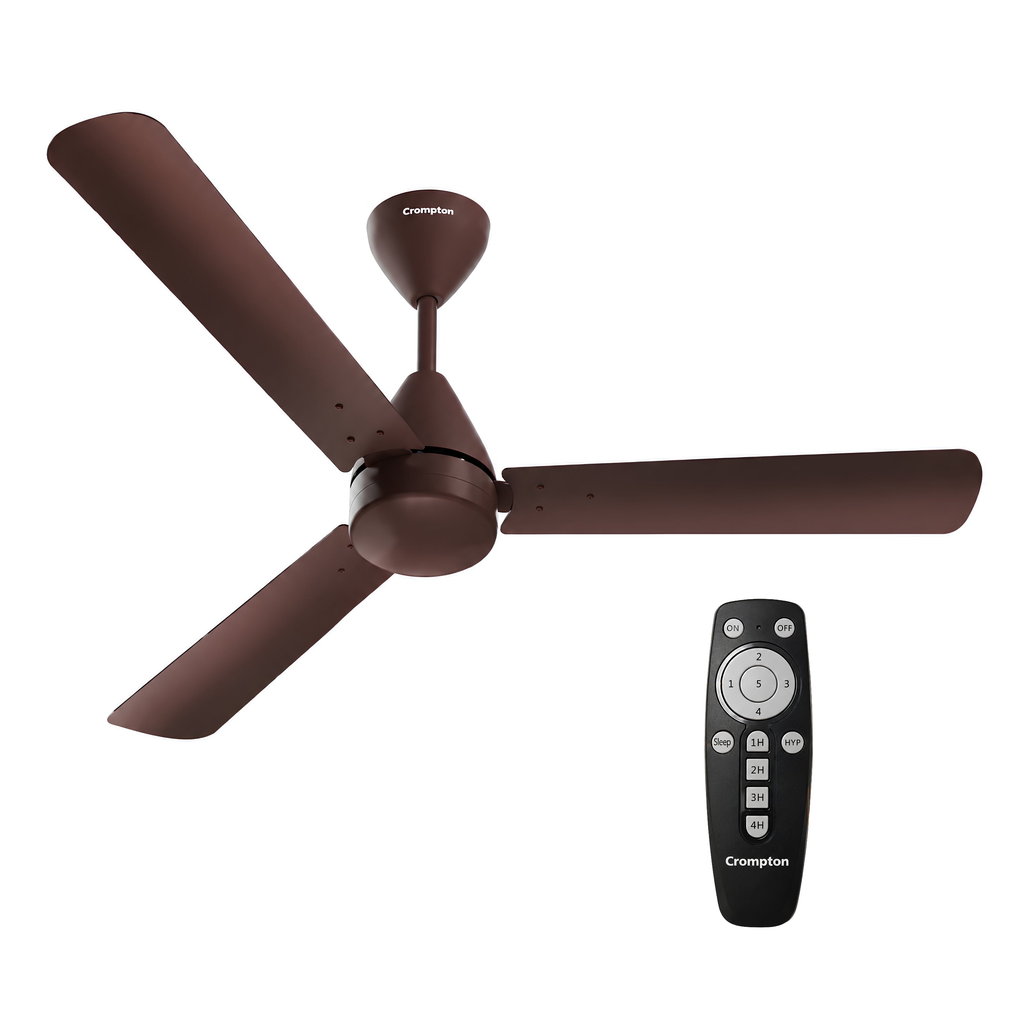 Crompton Energion Cookie 1200mm BLDC Ceiling Fan with Remote Control | BEE 5 Star Rated Energy Efficient | High Air Delivery  | Anti-Rust Blades | 2 Year Manufacturer Warranty