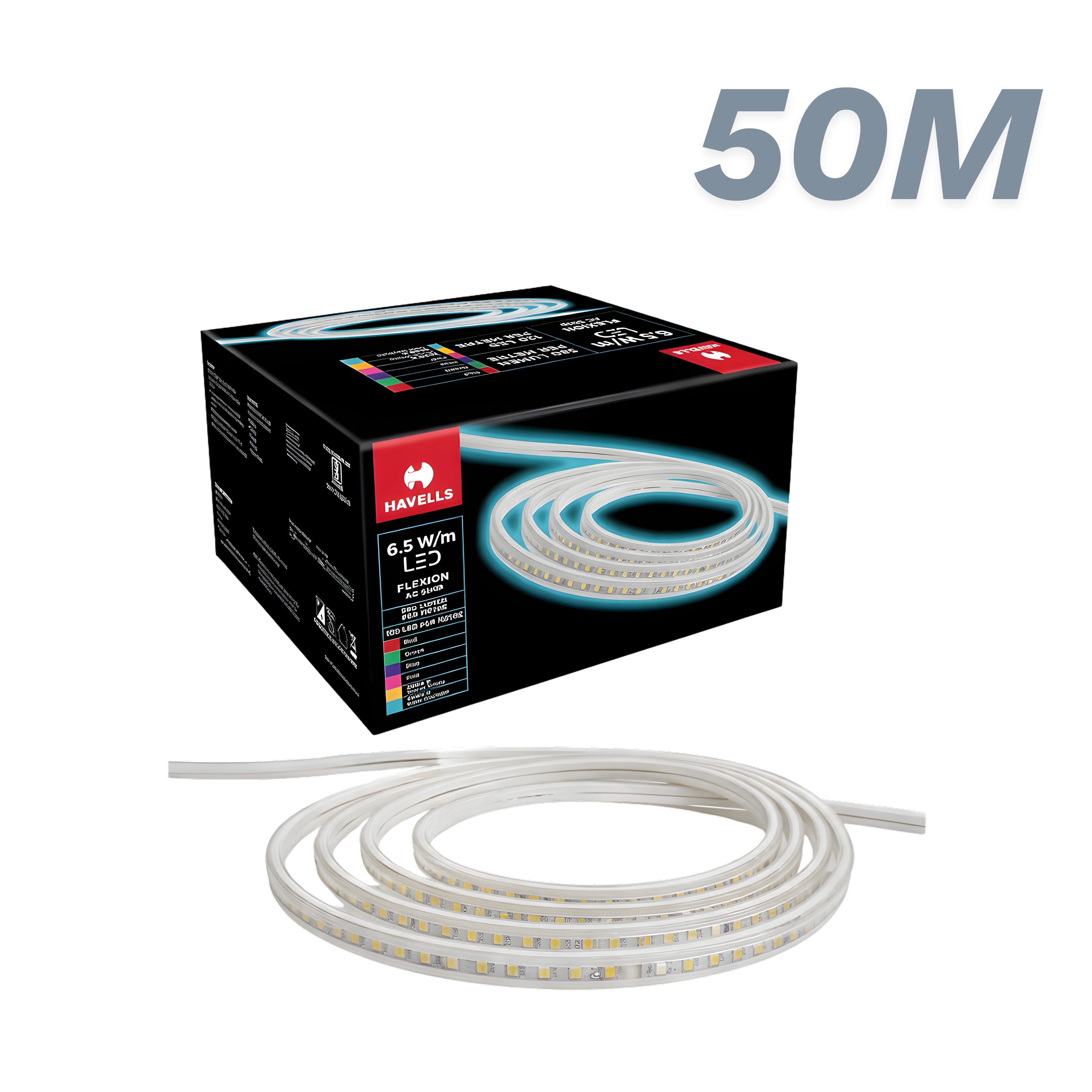 Havells Flexion AC Rope Light 96 LED 50m Warm White 3000k – ONECUBE