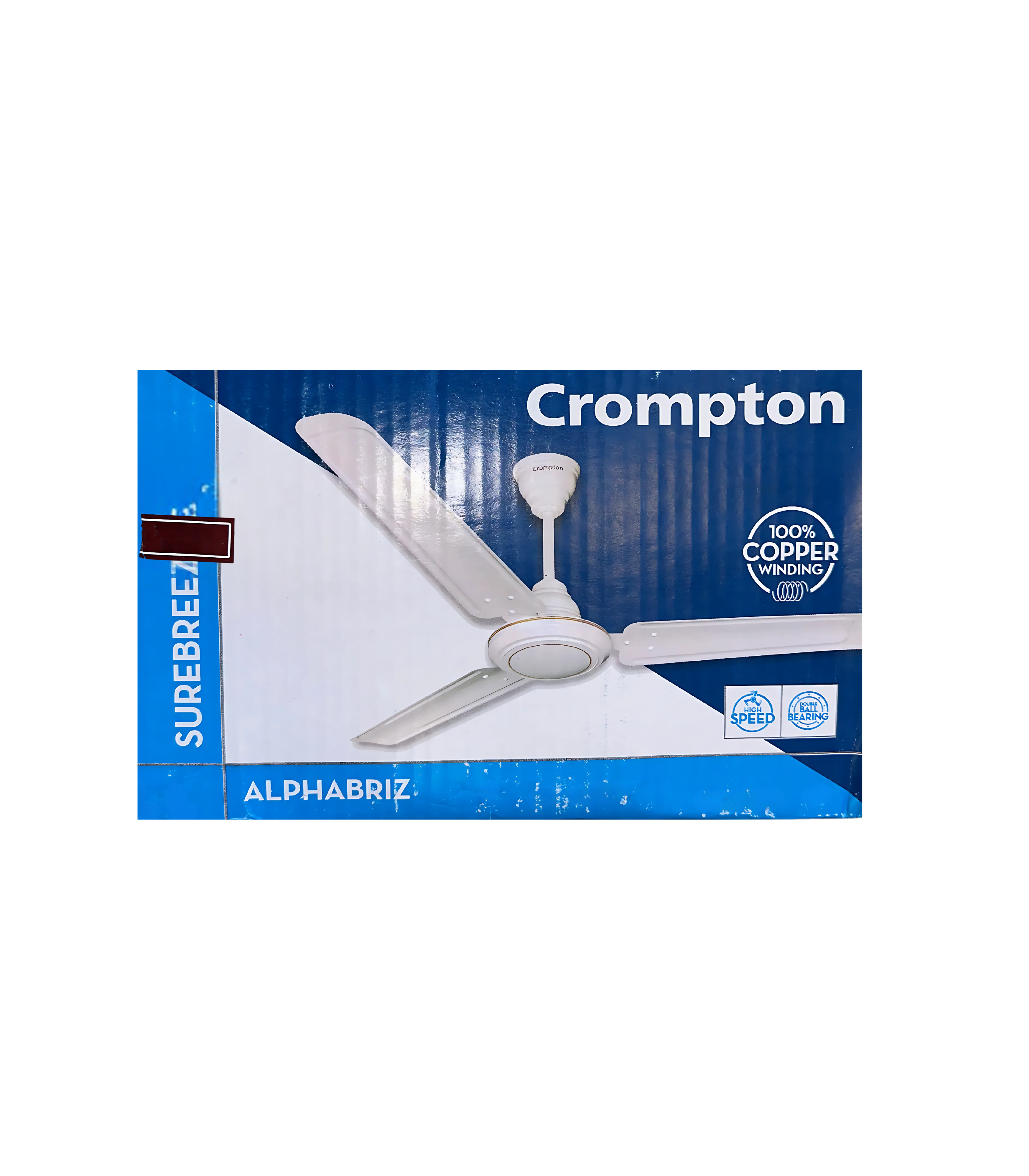Crompton Alphabriz 900mm Ceiling Fan Opal White