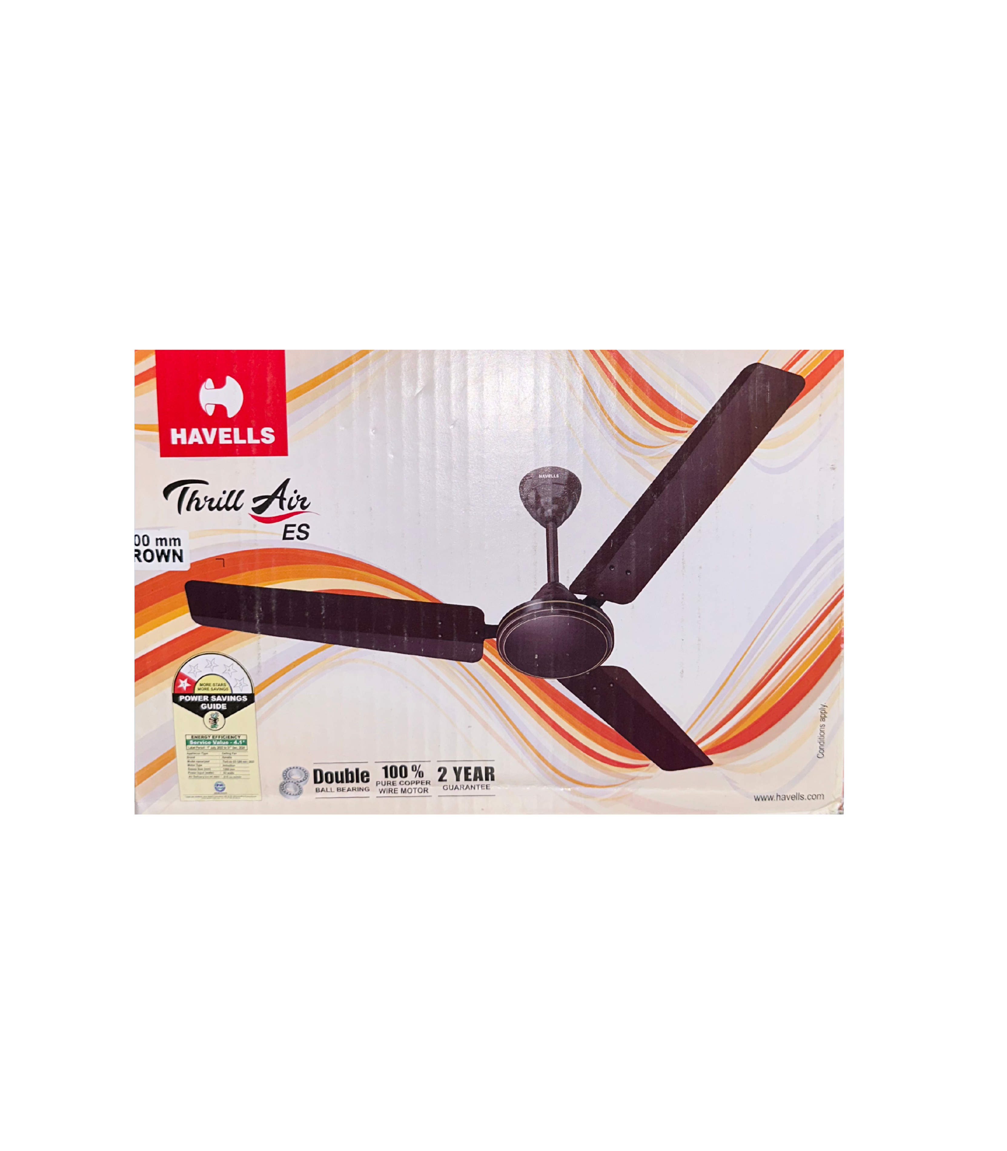 Havells thrill air ES Ceiling fan 1200 mm Bianco