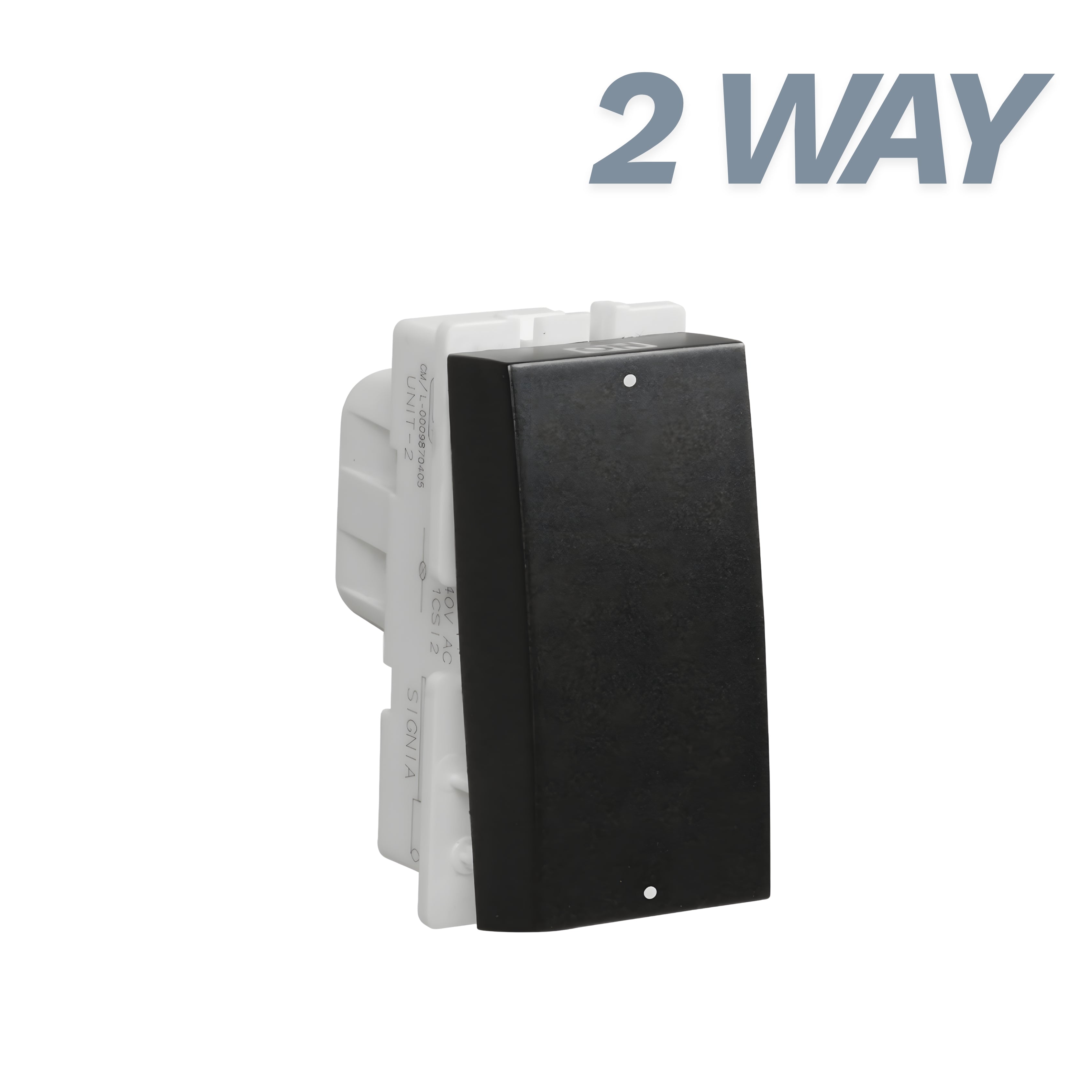 Havells Crabtree Signia 10A 2 Way Modular Switch Grey