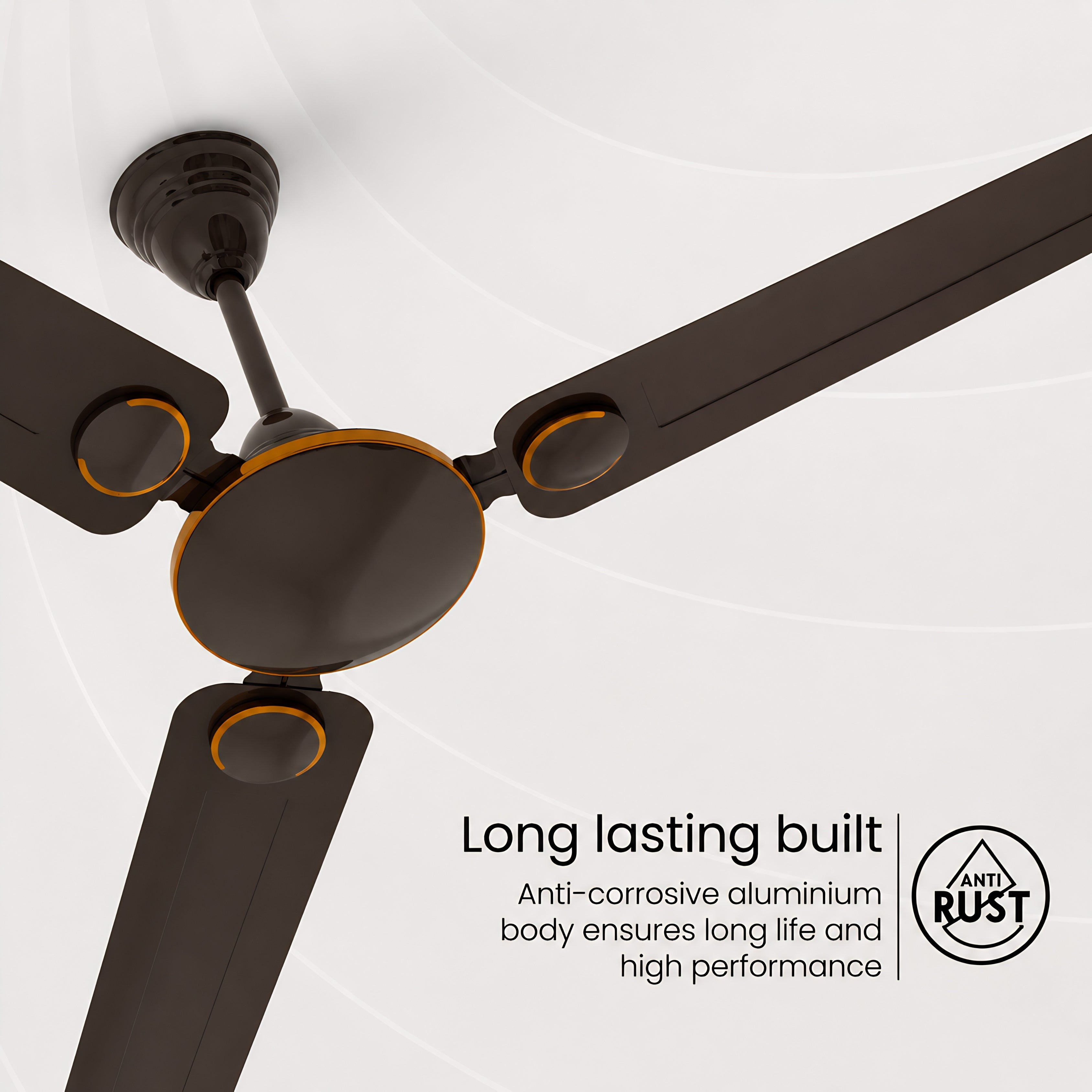 Crompton Surebreeze Montania 1200mm Ceiling Fan | 210 CMM Air Delivery | 53W Power | 3 Blades | 2 Year Warranty