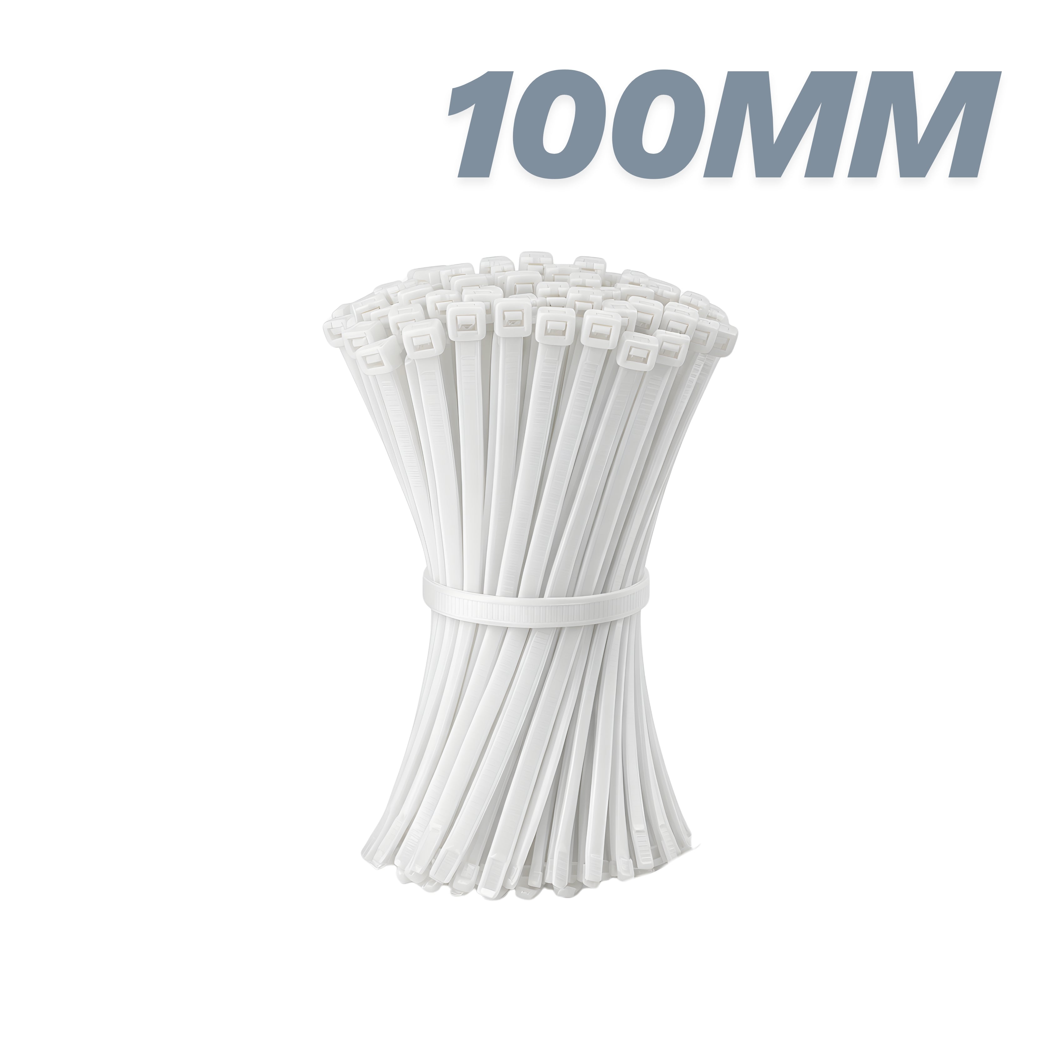 100mm Nylon Cable Tie Pack of 100 White