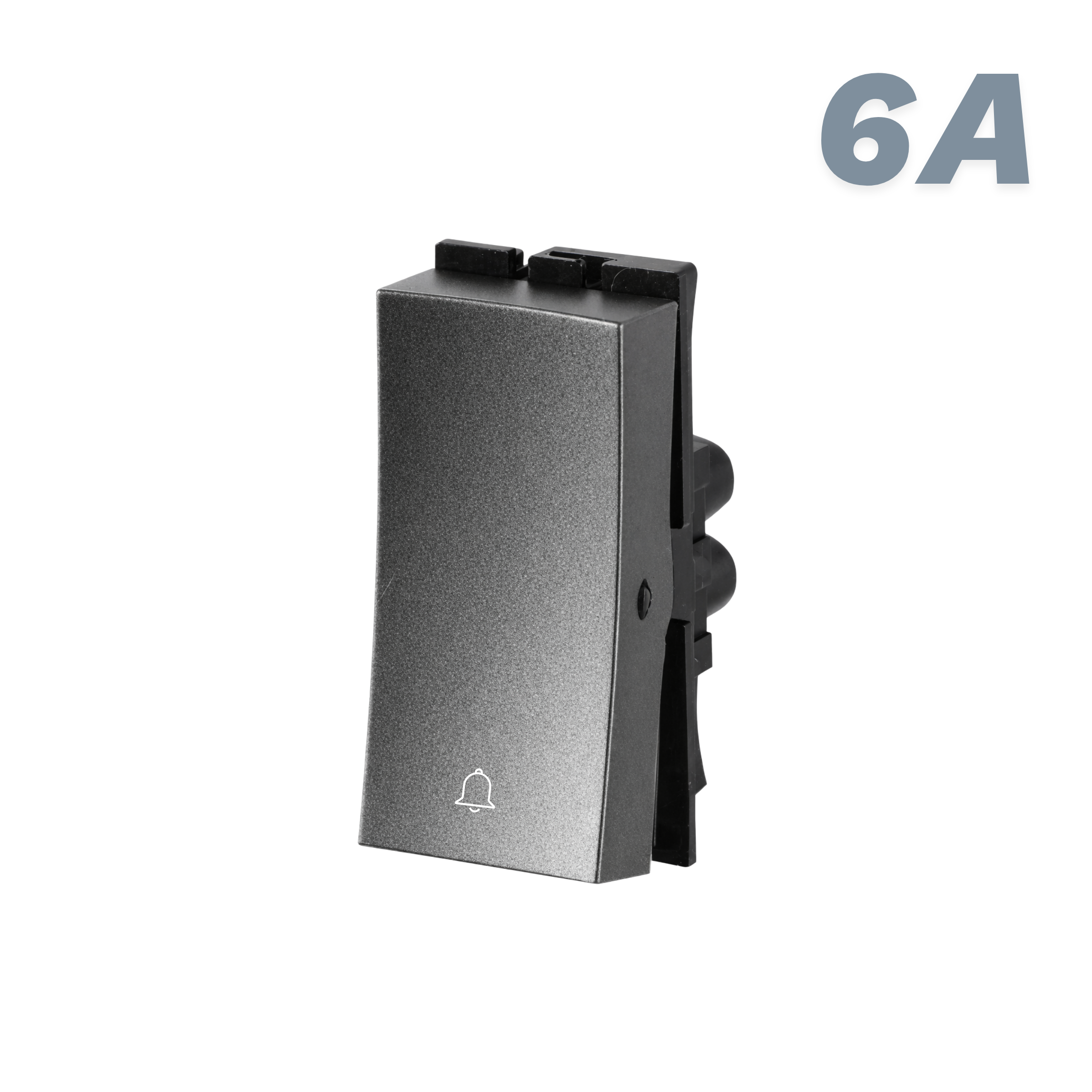 Havells Crabtree Adiva 1M 6A Bell Push Switch Grey