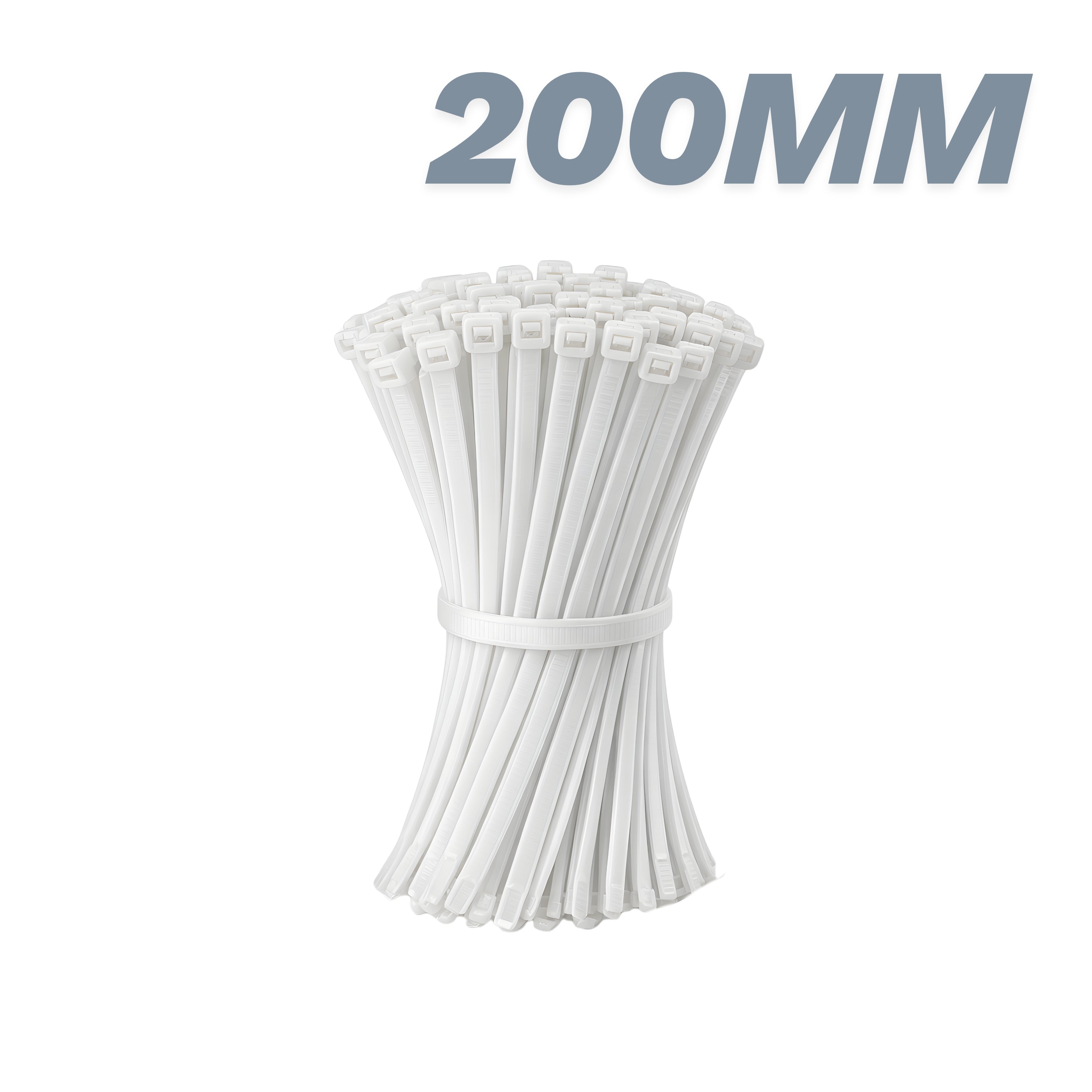 200mm Nylon Cable Tie Pack of 100 White