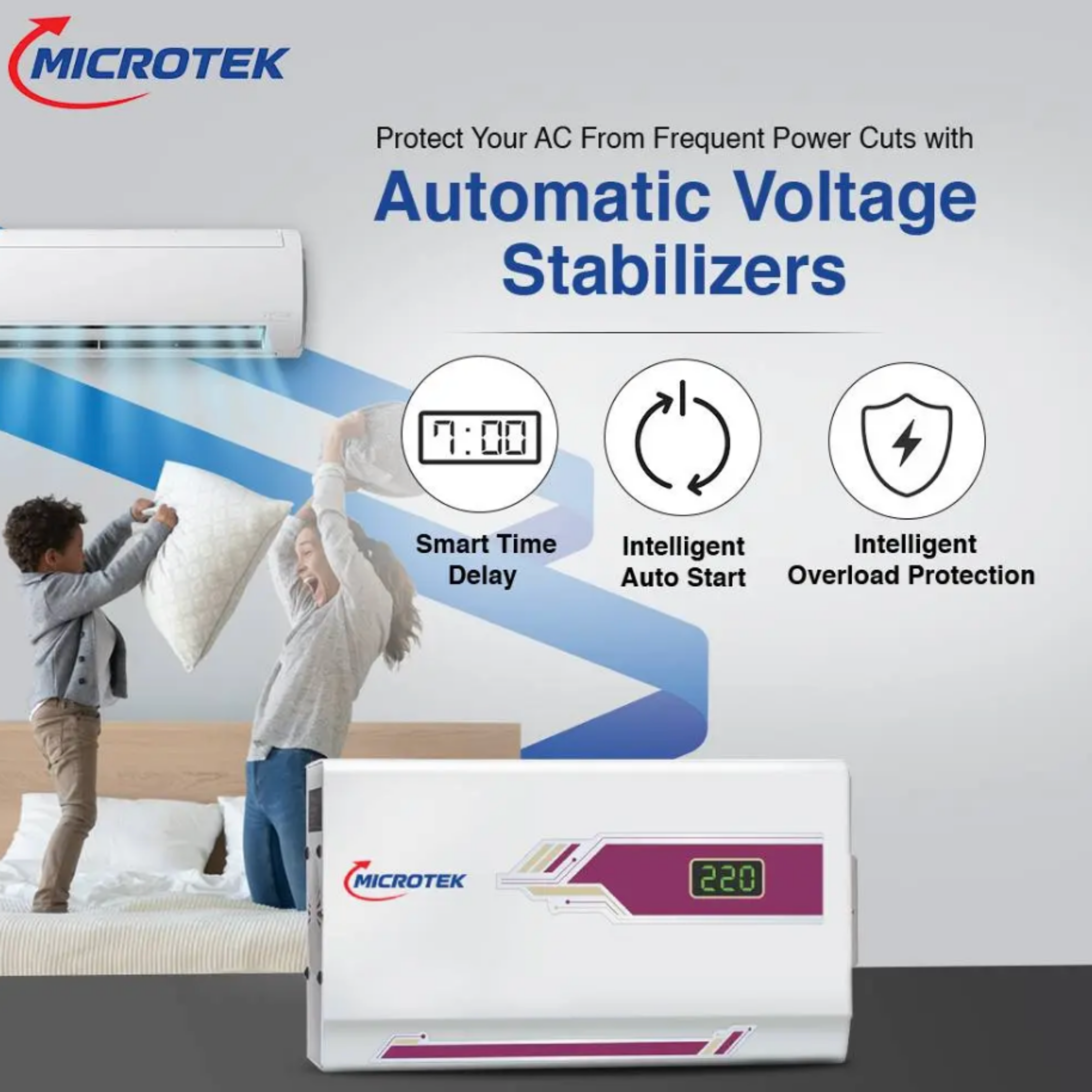 Microtek 1.5 Ton AC Stabilizer – PEARL EM 4170+