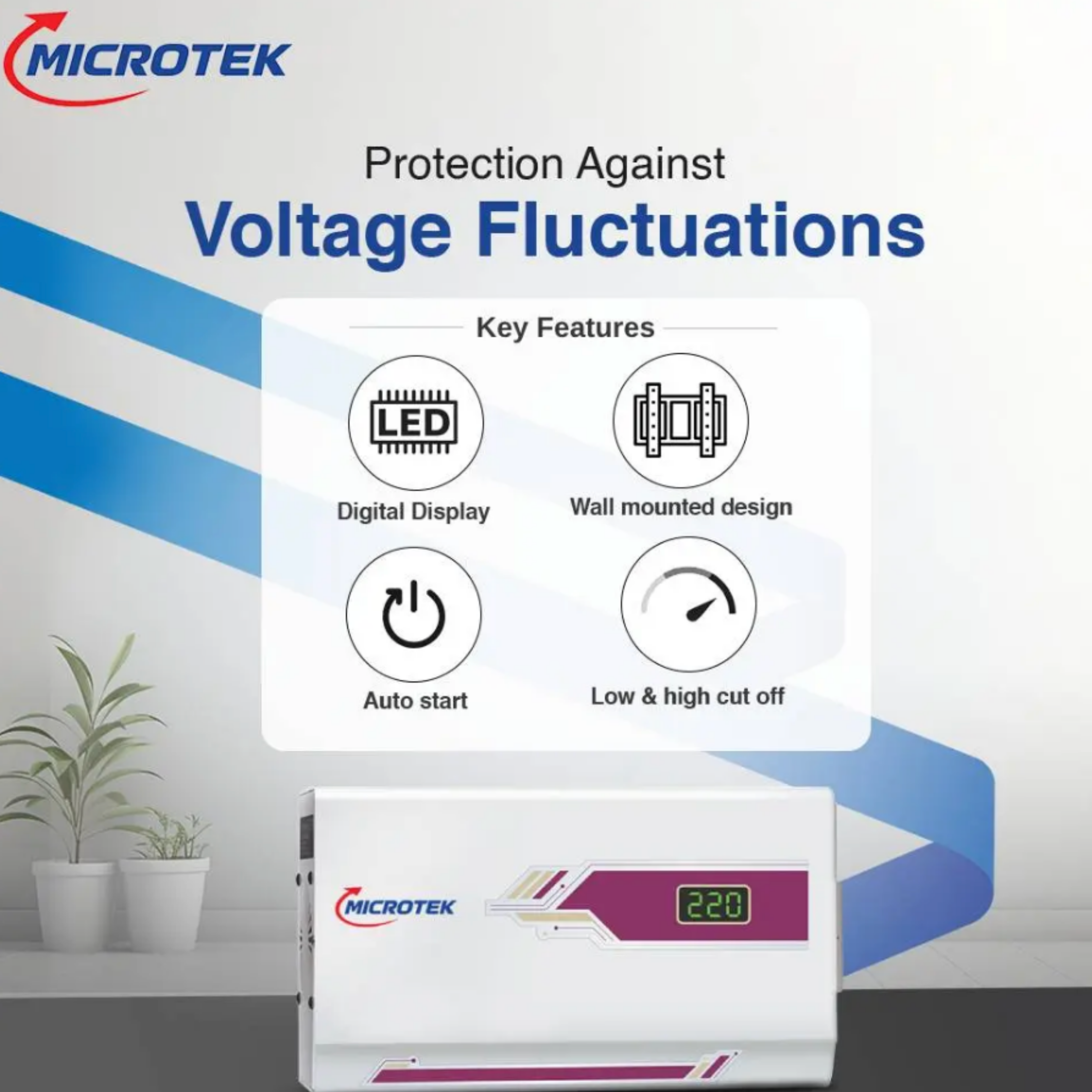 Microtek 1.5 Ton AC Stabilizer – PEARL EM 4170+