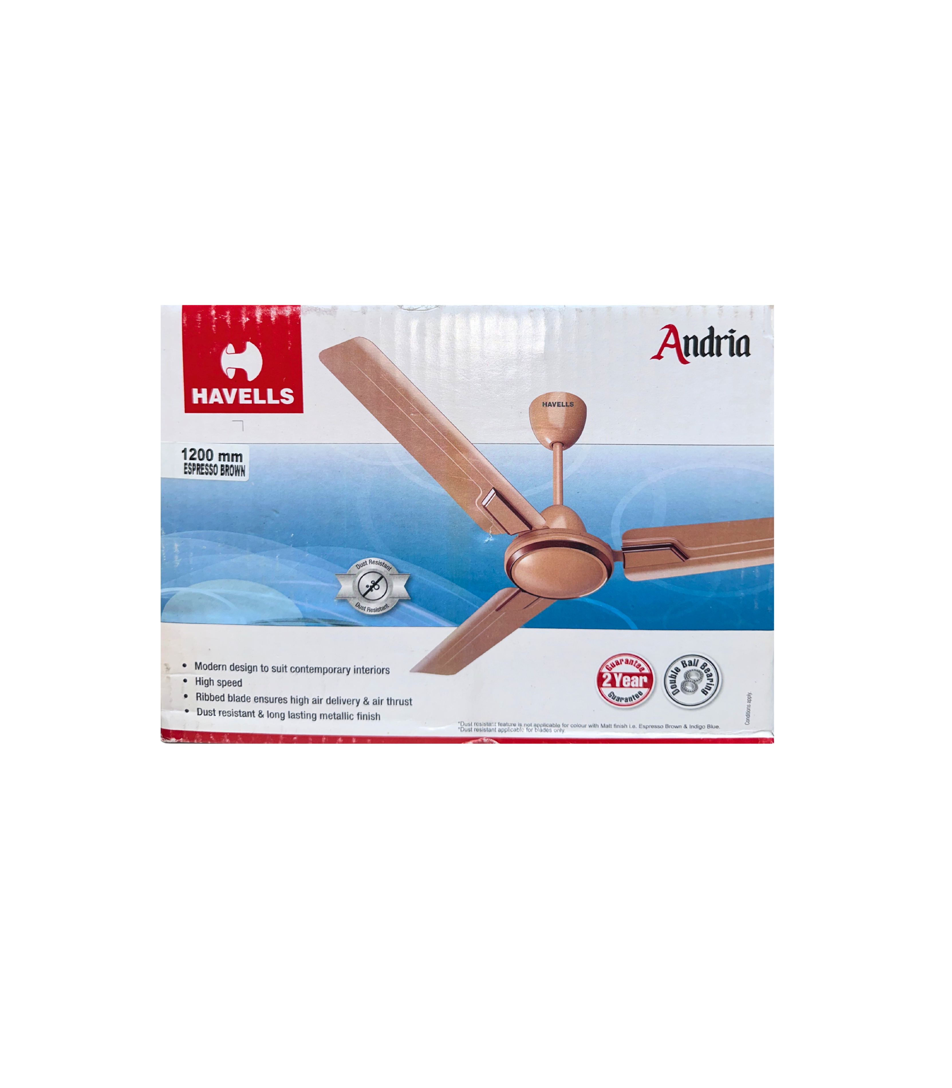 Havells Andria 1200mm Ceiling Fan Espresso Brown