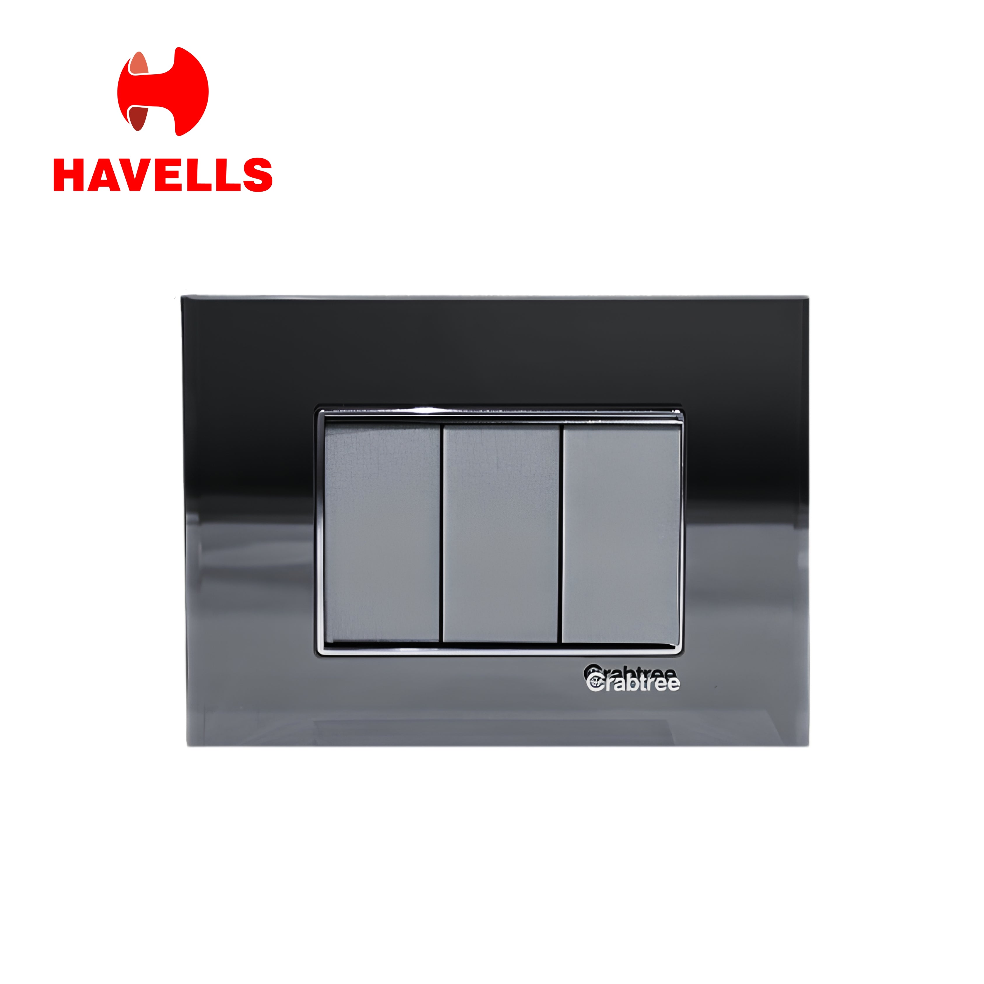 Havells Crabtree 3M Glass frosted grey Outer Plate | Premium Luxury Finish