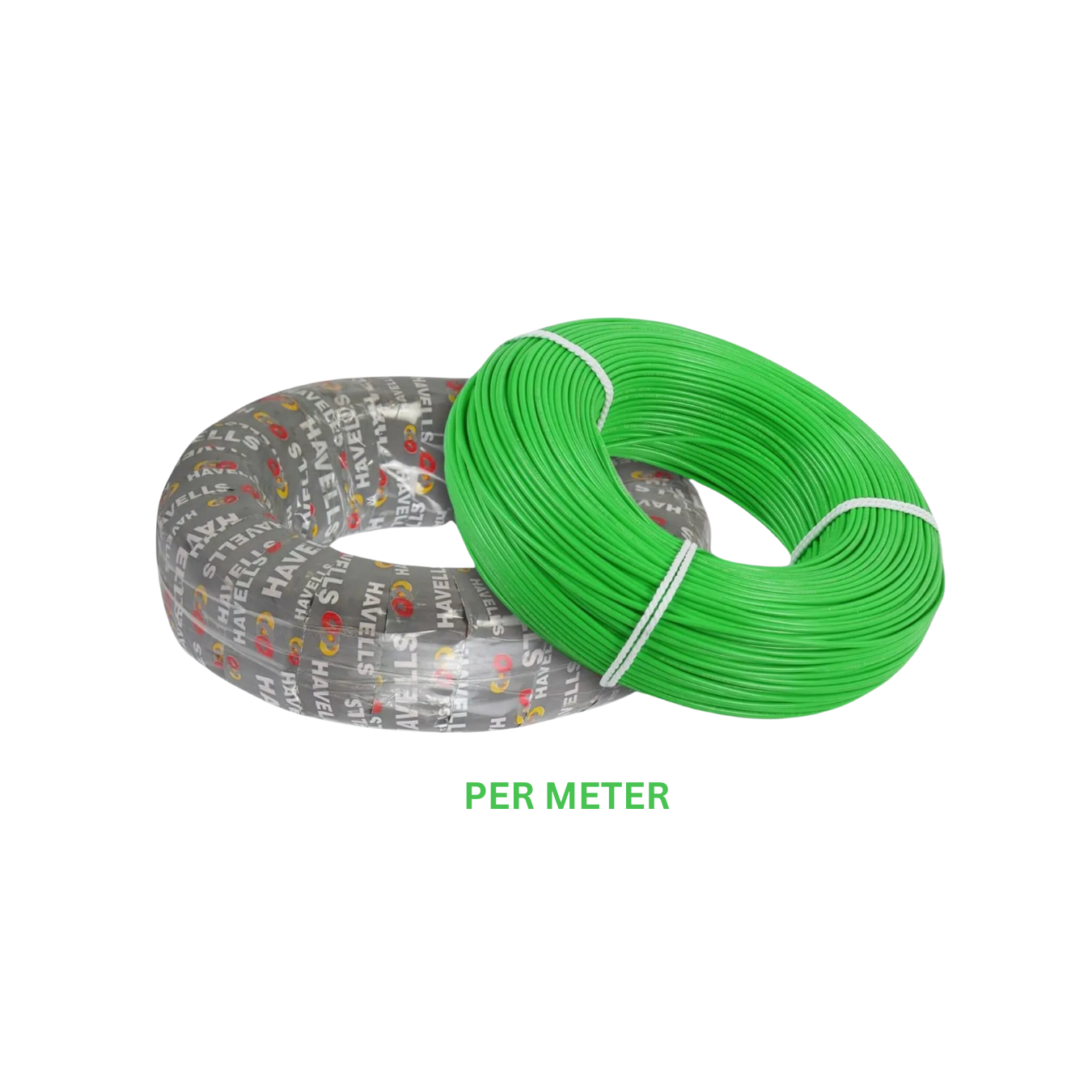 Havells wire life line 0.75mm Per Mtr green