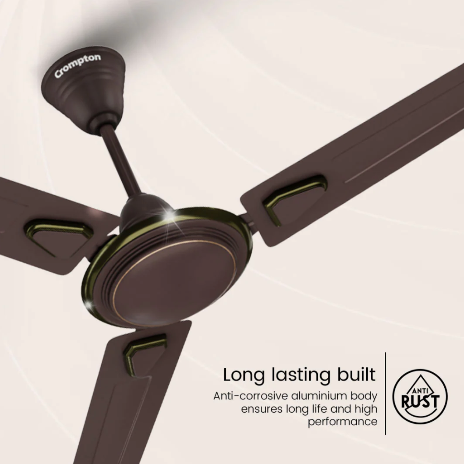 Crompton Super Briz Deco 1200mm Ceiling Fan Brown