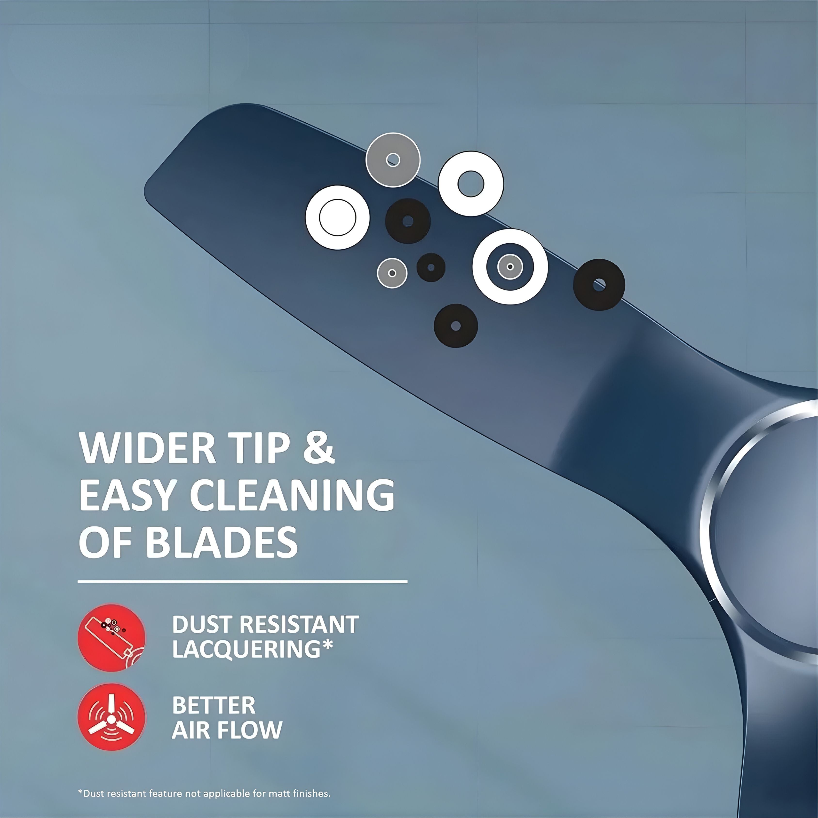 Havells Stealth Air Silent Ceiling Fan 1250mm – Indigo Blue