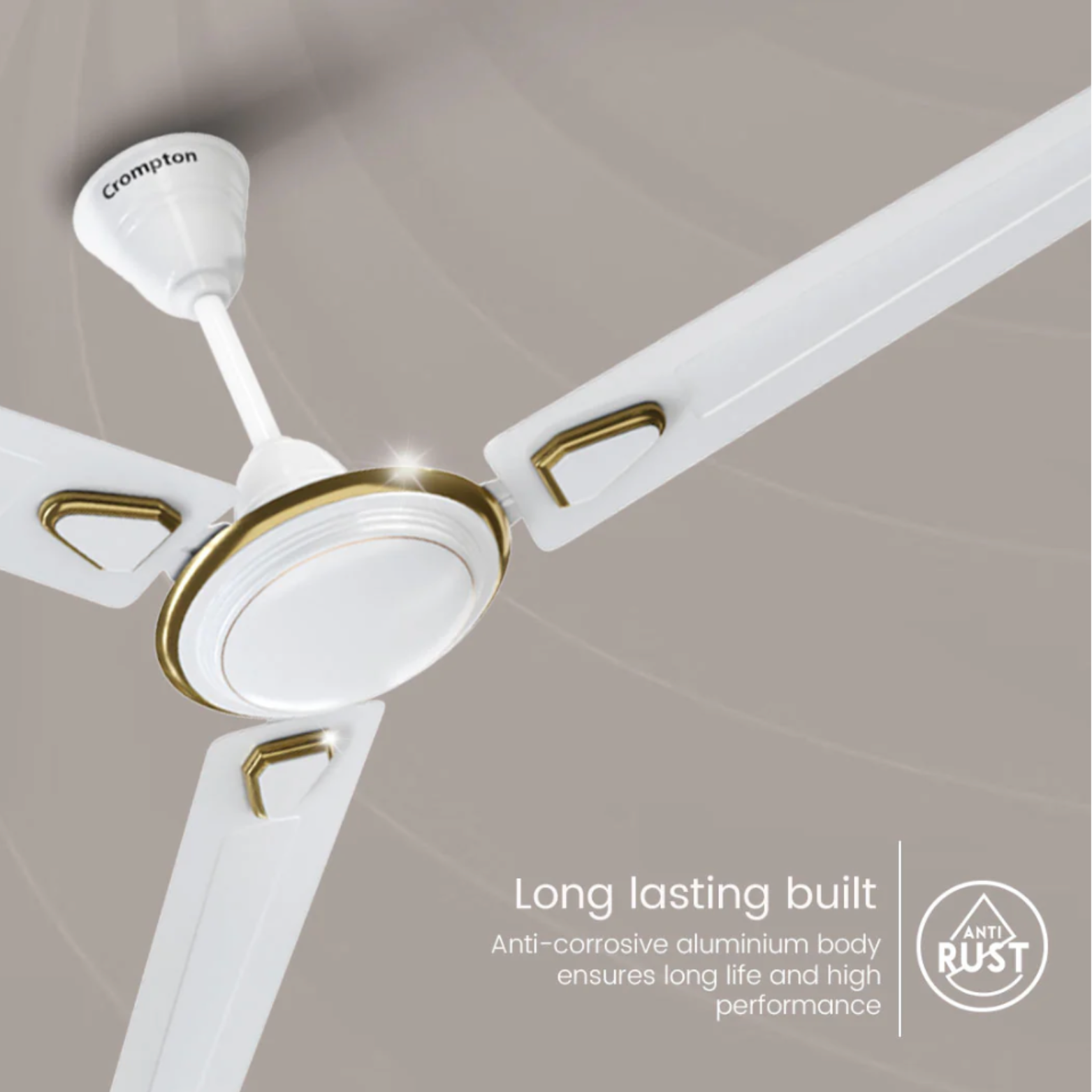 Crompton Super Briz Deco 1200mm Ceiling Fan White