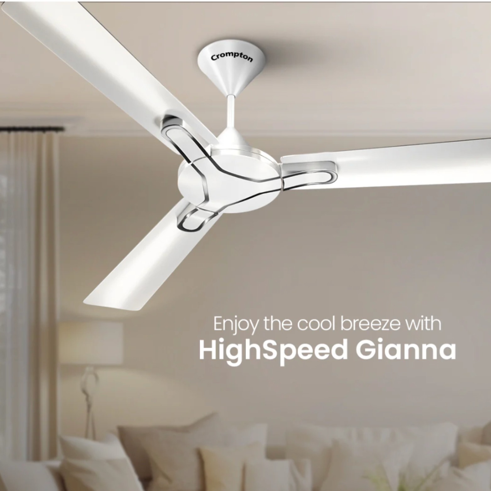 Crompton Gianna Ceiling Fan 1200mm white