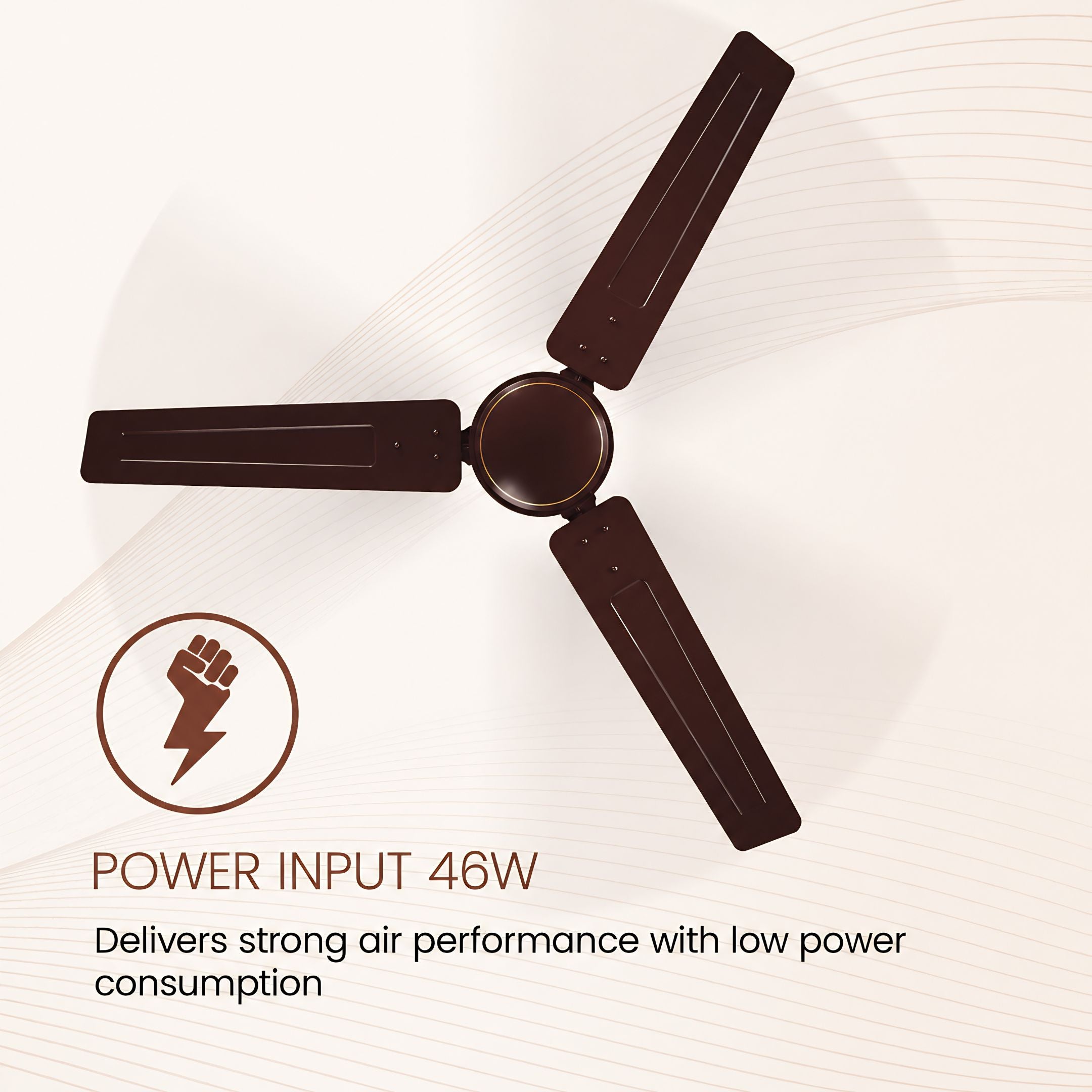 Crompton Surebreeze Starbriz Ceiling Fan 1200mm Brown | High Air Delivery | 2 Year Warranty