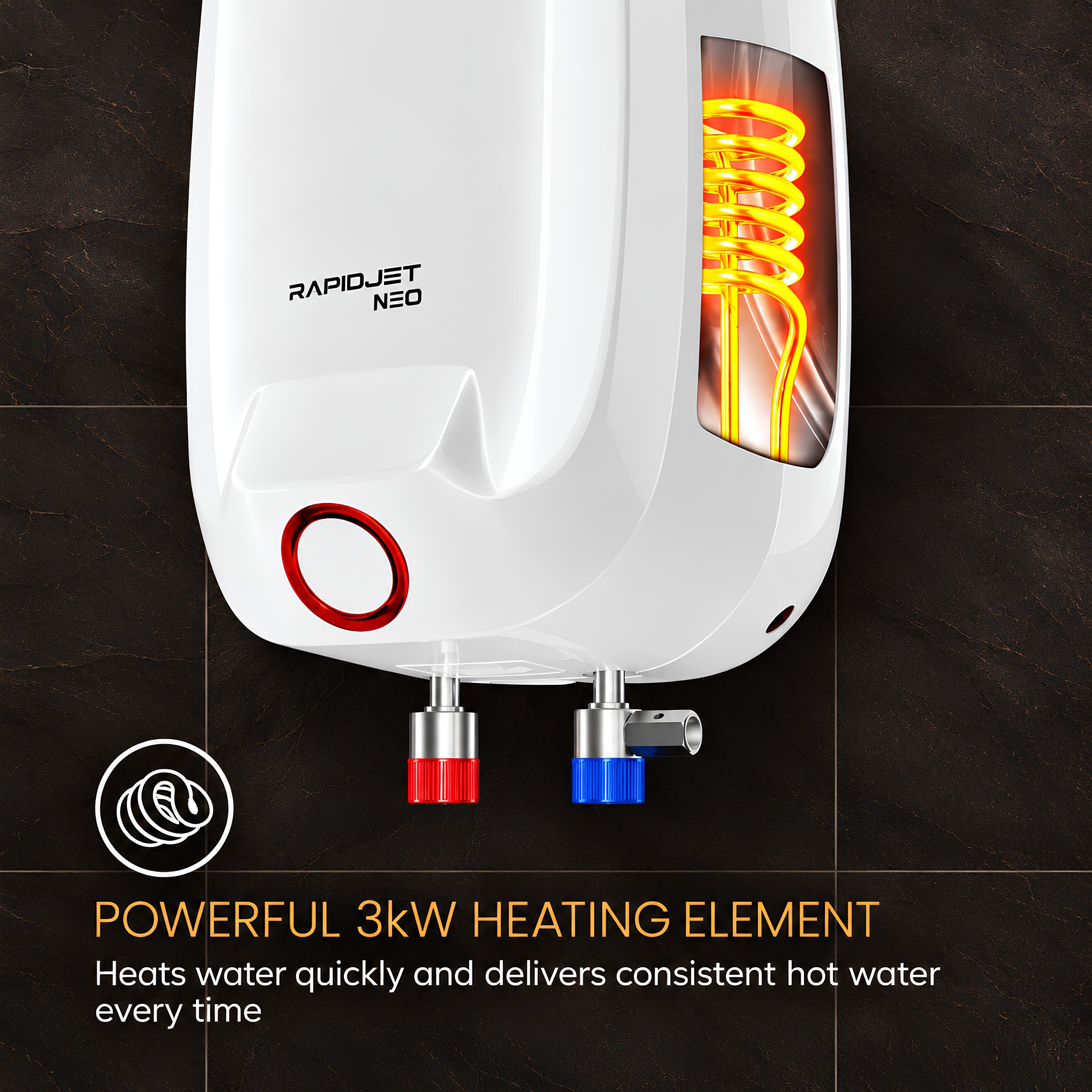 Crompton Rapid Jet Neo 3L Instant Water Heater | Free Pipes | 5 Year Tank Warranty