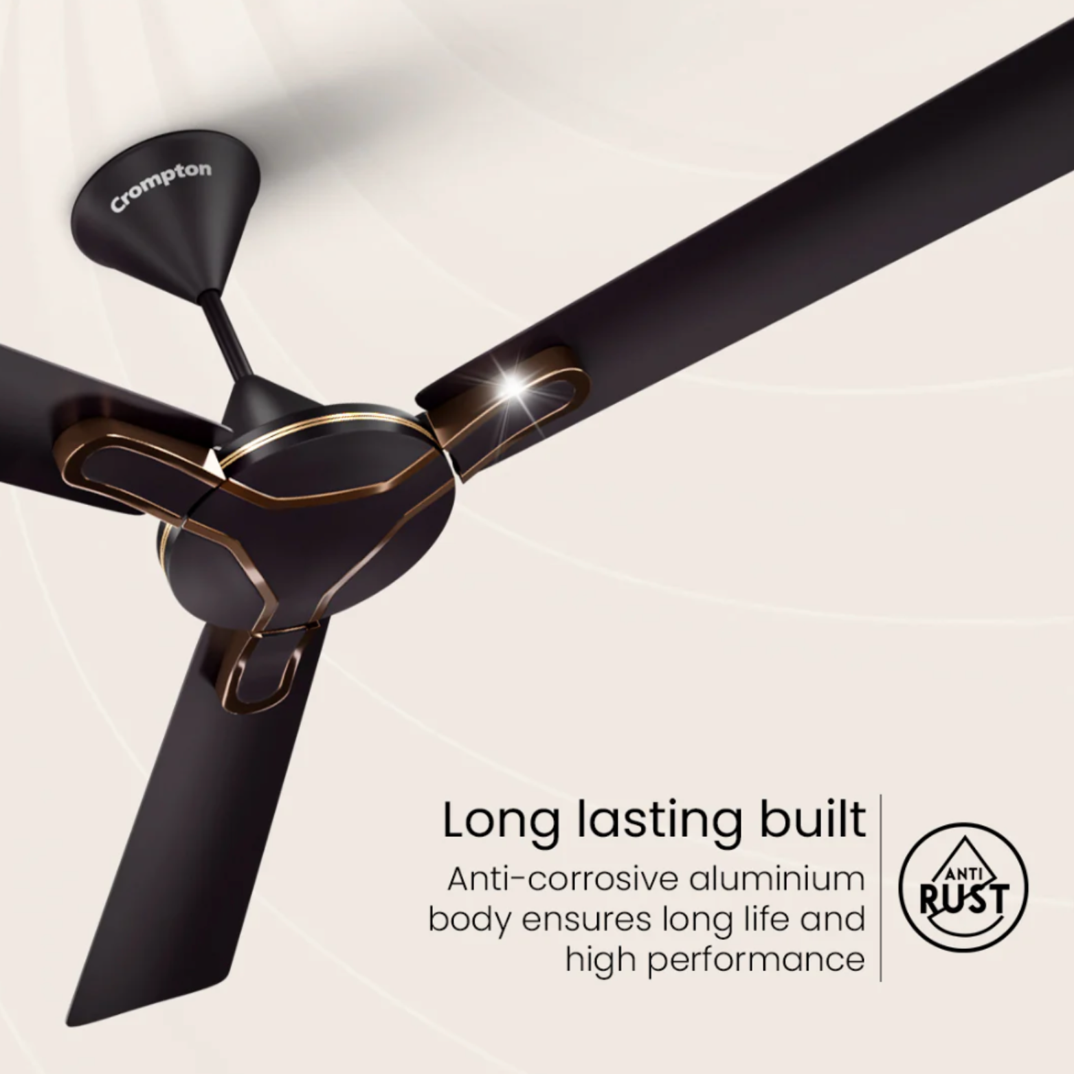 Crompton Gianna Ceiling Fan 1200mm Brown