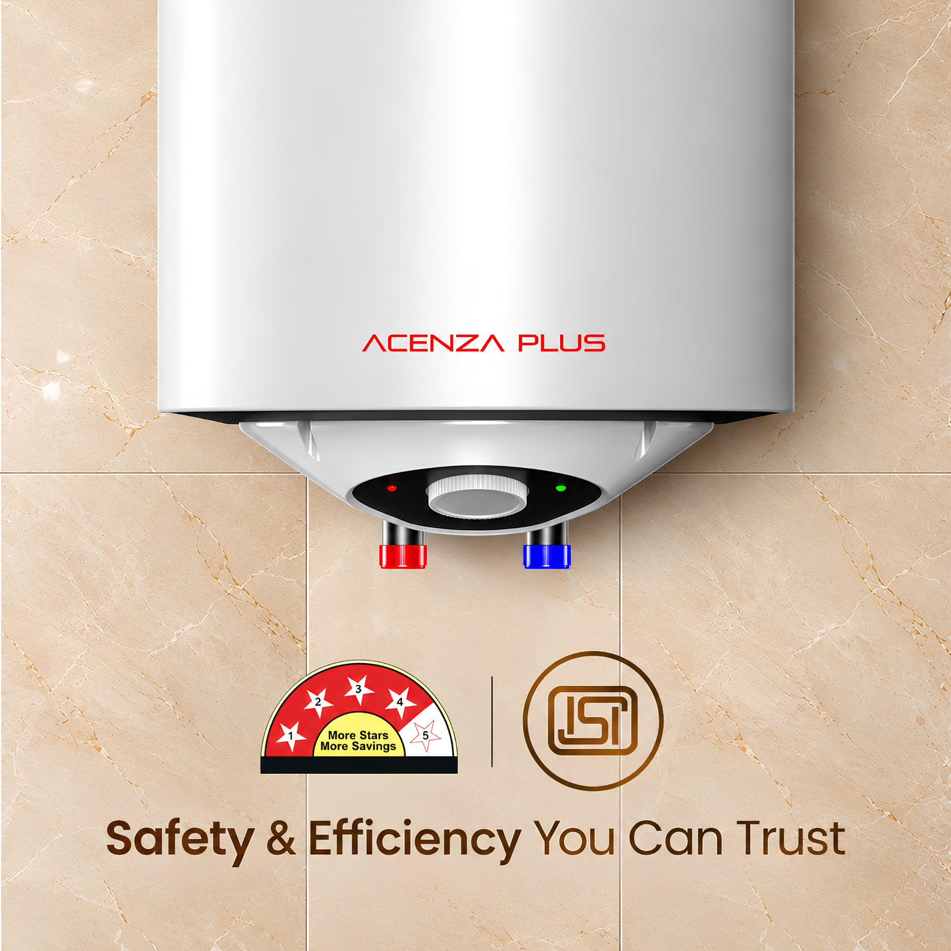 Crompton Acenza Plus 15 L Storage Water Heater (Geyser) | Superior Glassline Coating | 8 Bar Pressure | 7-Year Tank Warranty | 2000W