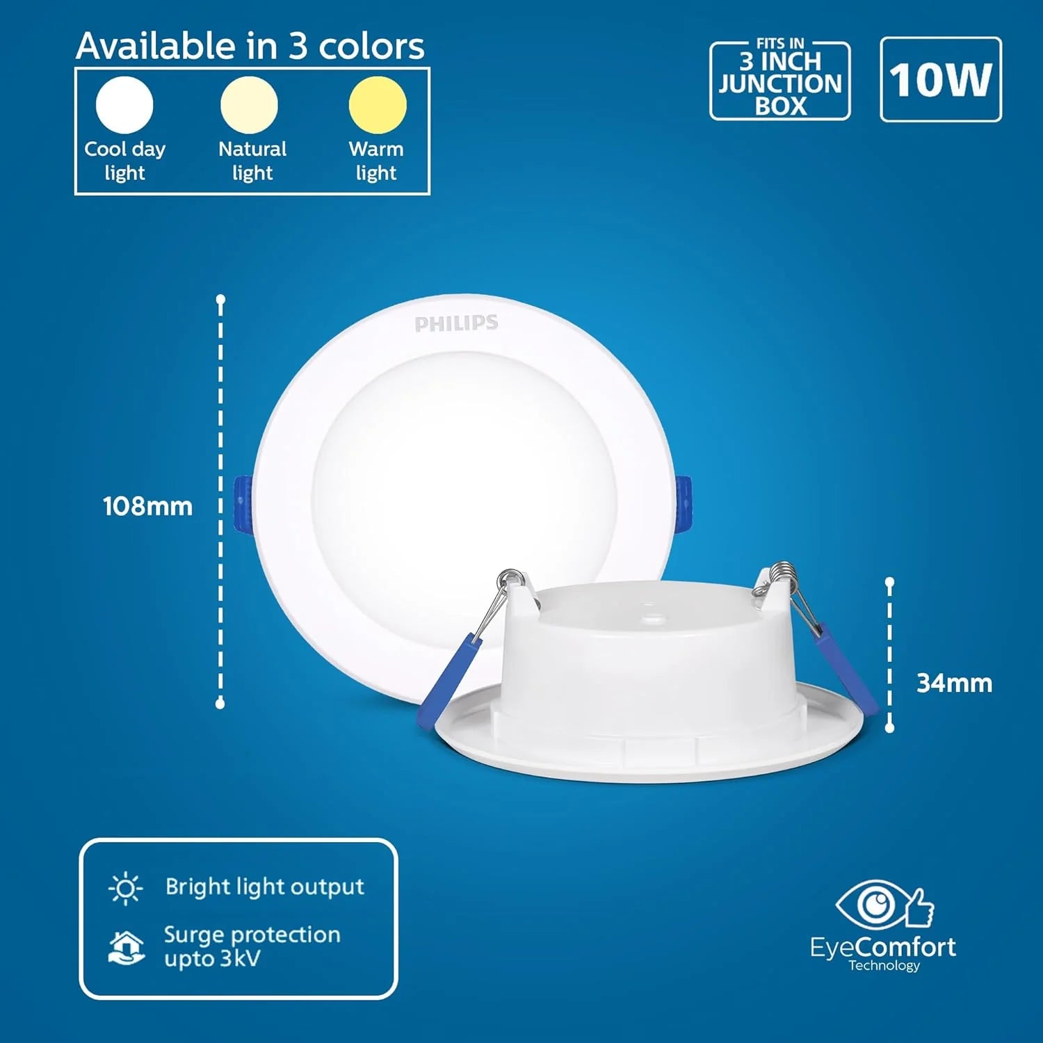 Philips StarFit Next Gen4 LED Downlight 7W – Cool Daylight Recessed Ceiling Light