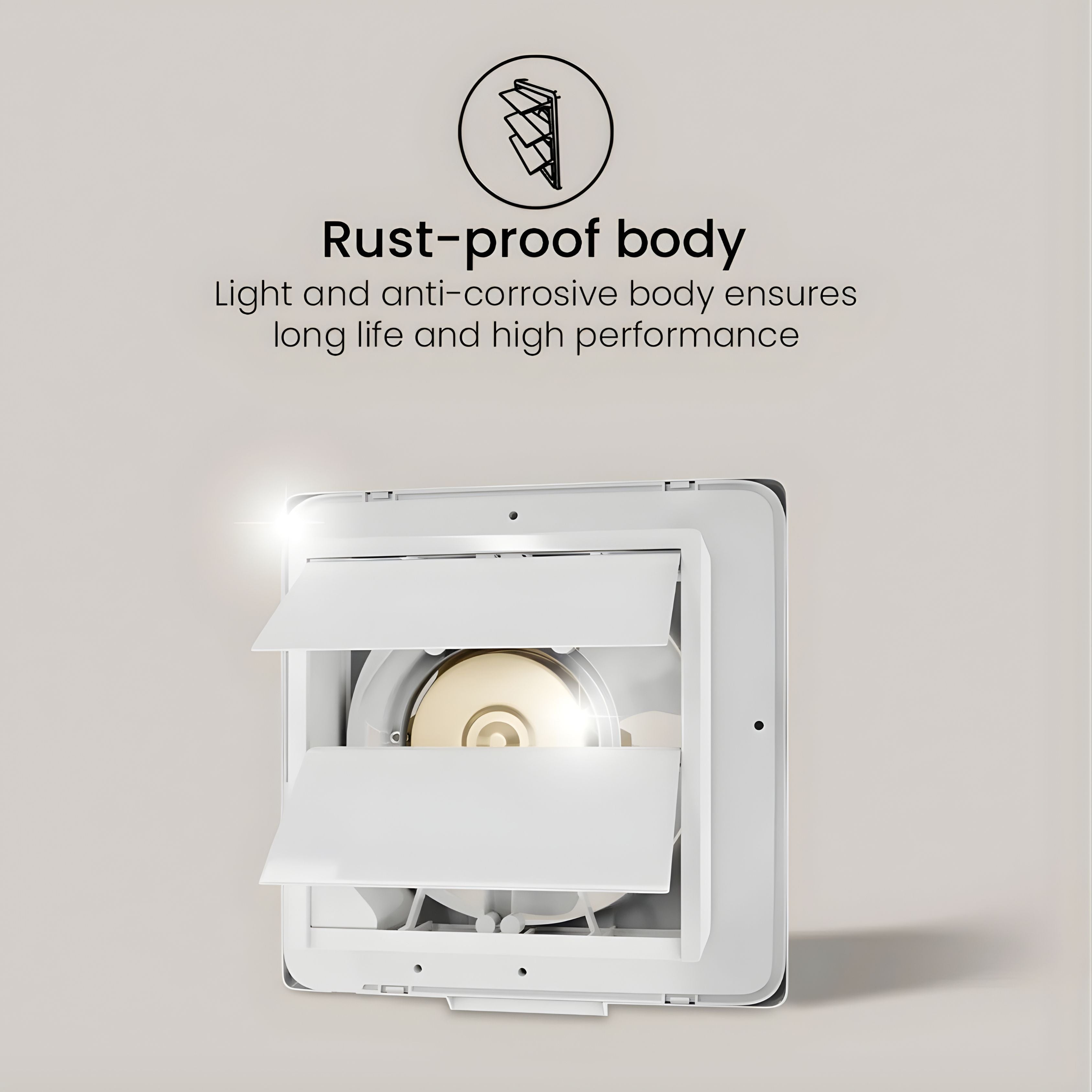 Crompton Brisk Air Neo 250mm (10") Exhaust Fan – White