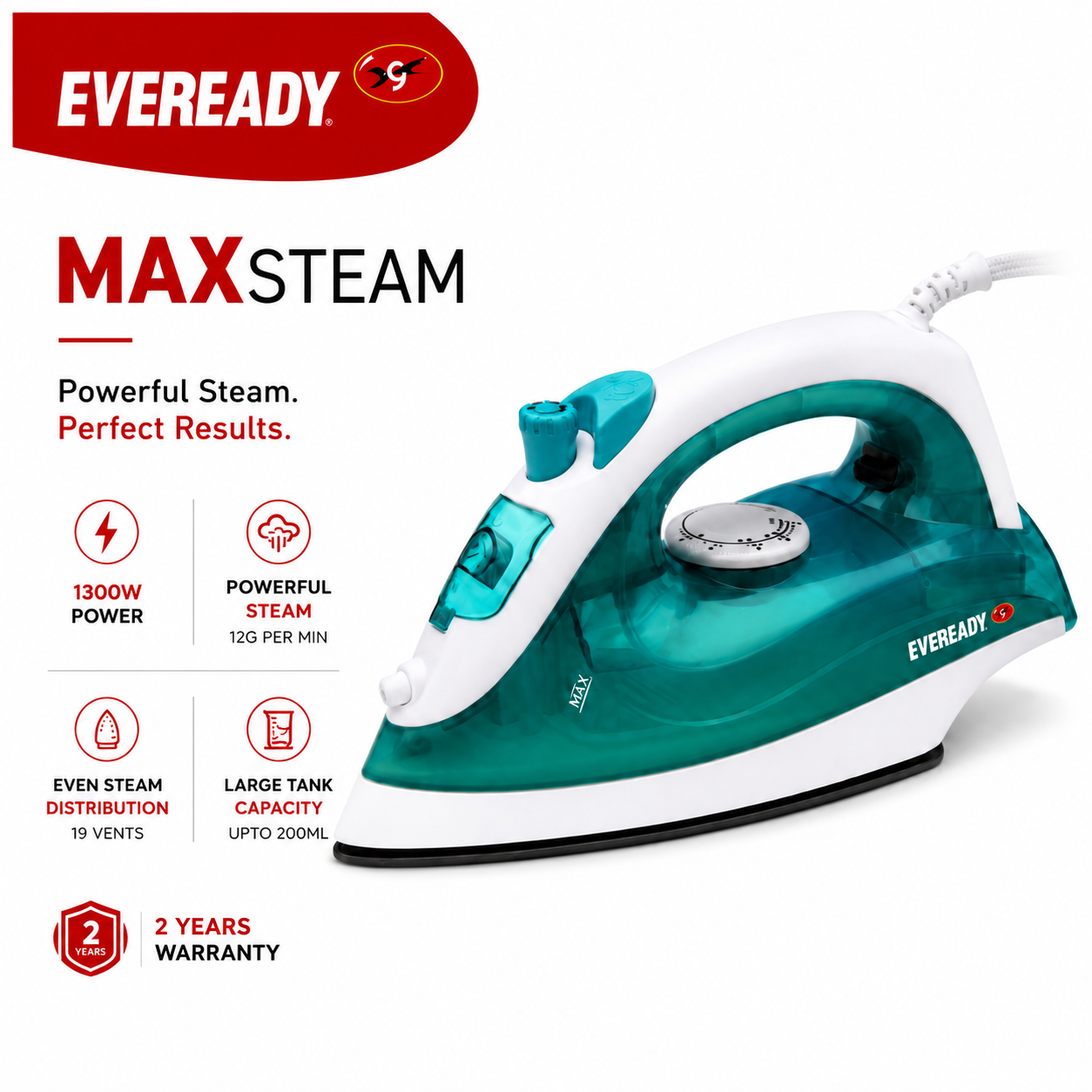 Eveready Maxsteam 1300W iron