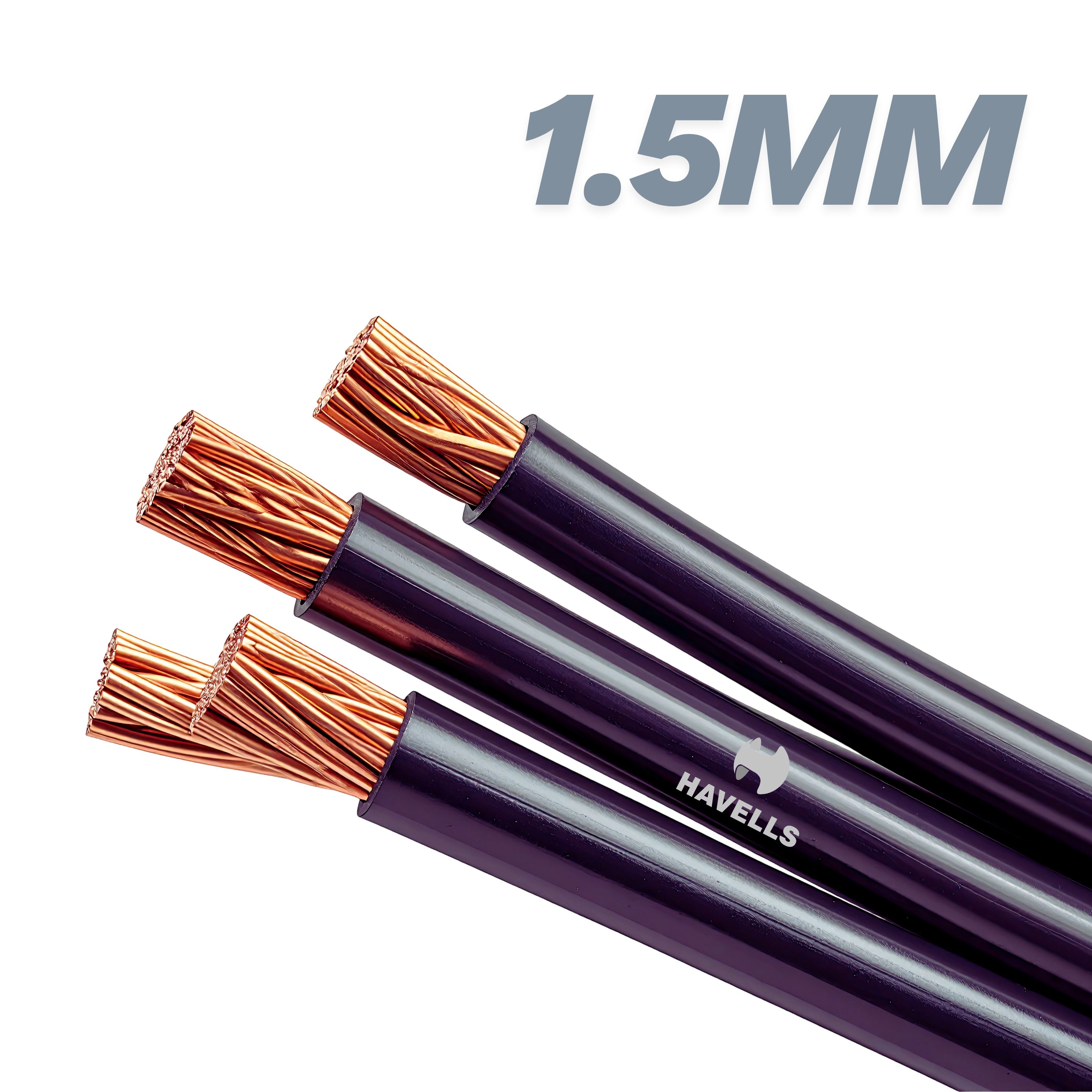 Havells LifeLine 1.5 Sq.mm Copper Wire – Flexible House Wiring (Per Meter)