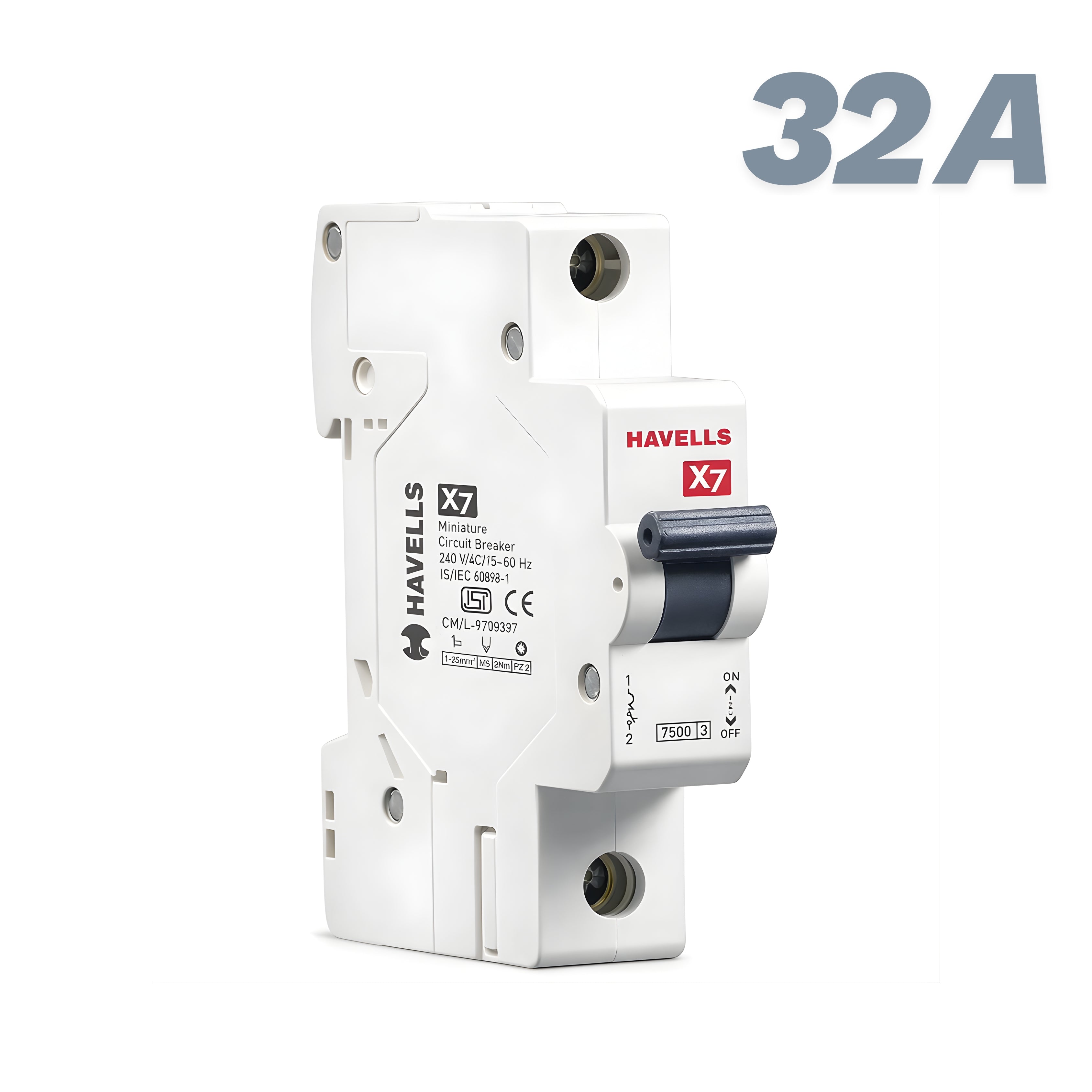 Havells X7 MCB Single Pole 32A DHMYCSPM032