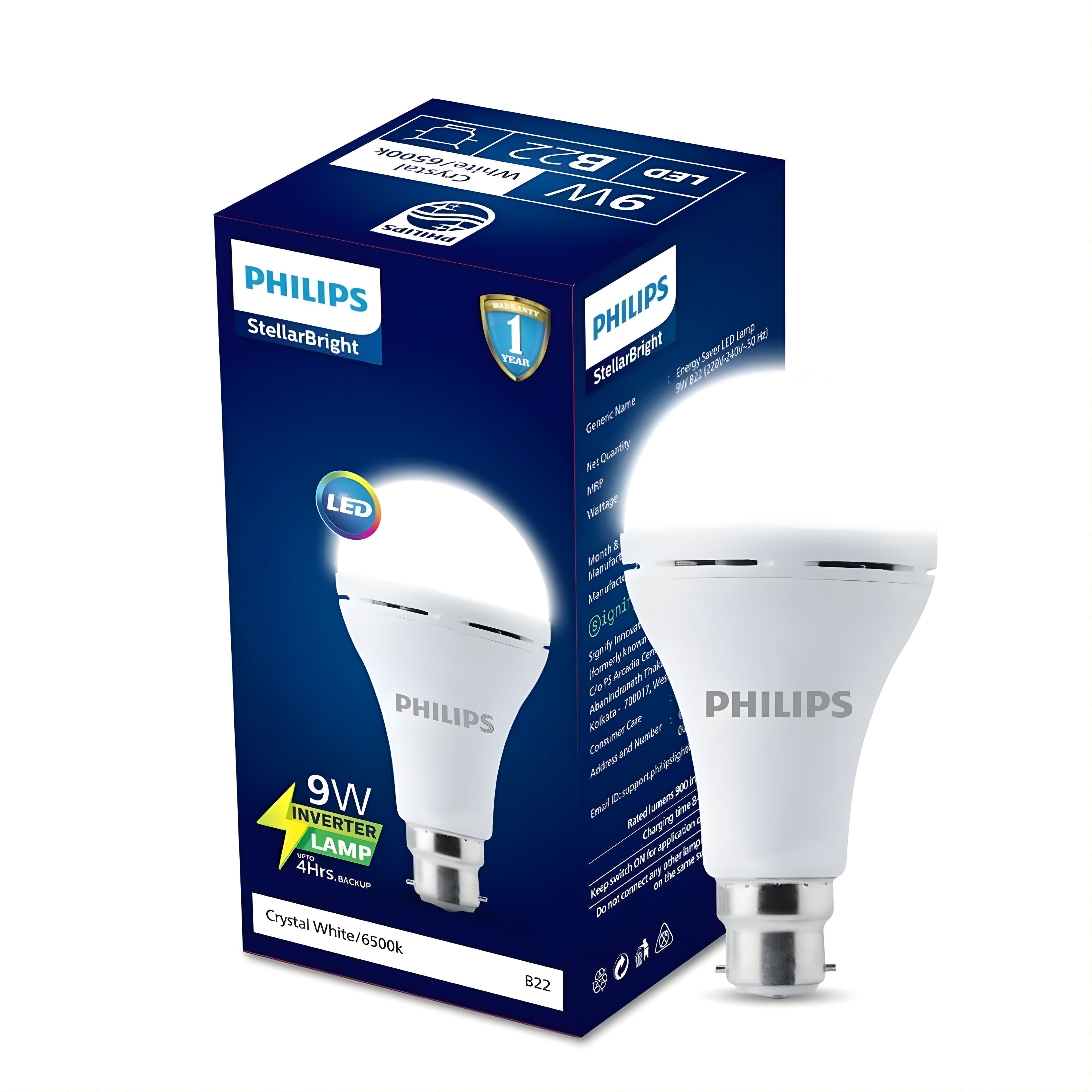 Philips Stellar Bright Emergency Inverter LED Bulb B22