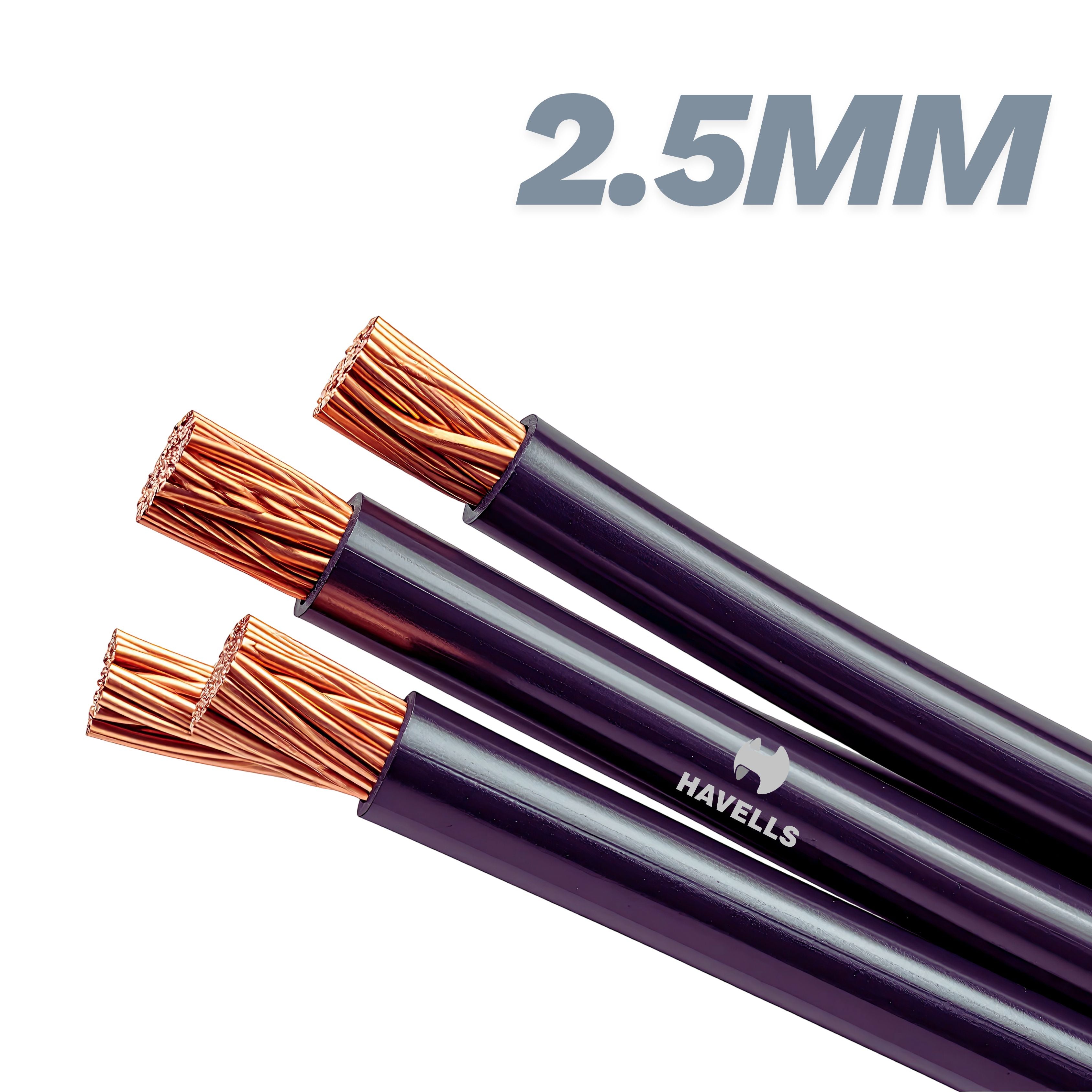 Havells LifeLine 2.5 Sq.mm Copper Wire – Heavy Duty House Wiring (Per Meter)