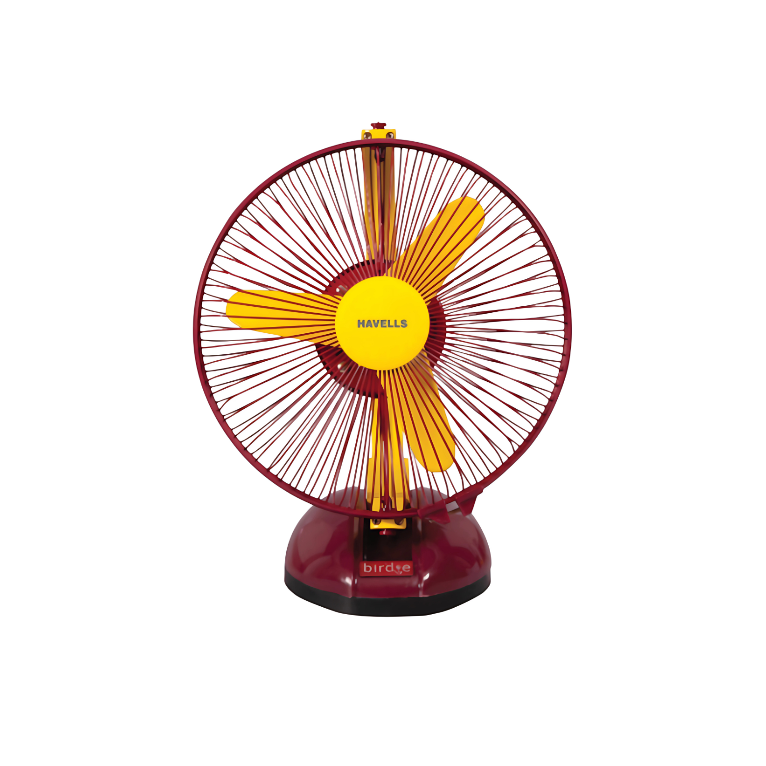Havells Birdie 230mm (9") Personal Fan – Yellow &amp; Maroon