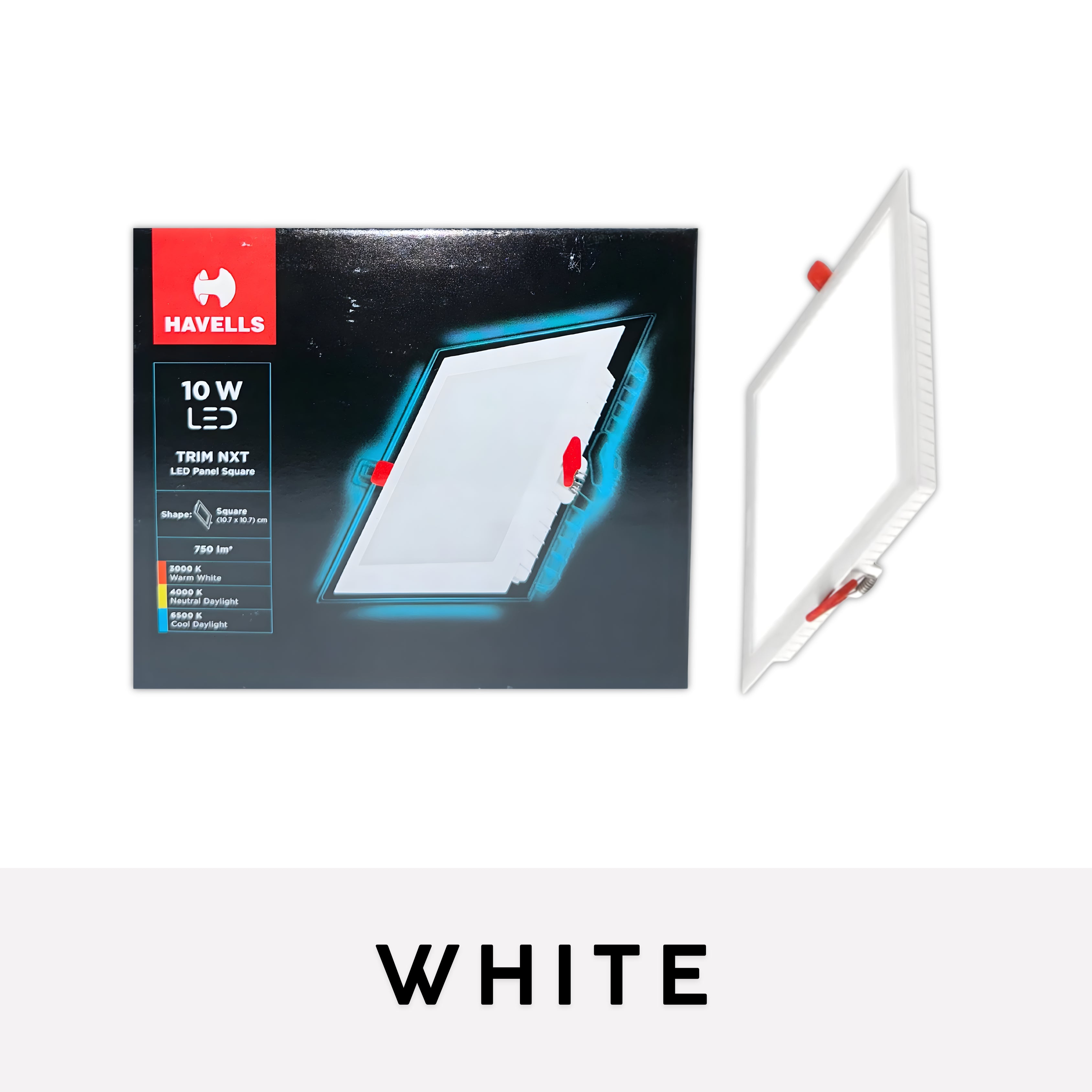 Havells Trim Panel 10W Square – White 6500K