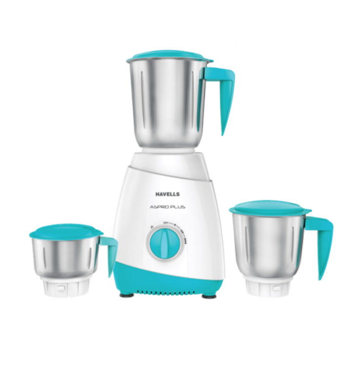 Havells Aspro 500 Watt Mixer Grinder With 3 Stainless Steel Jar