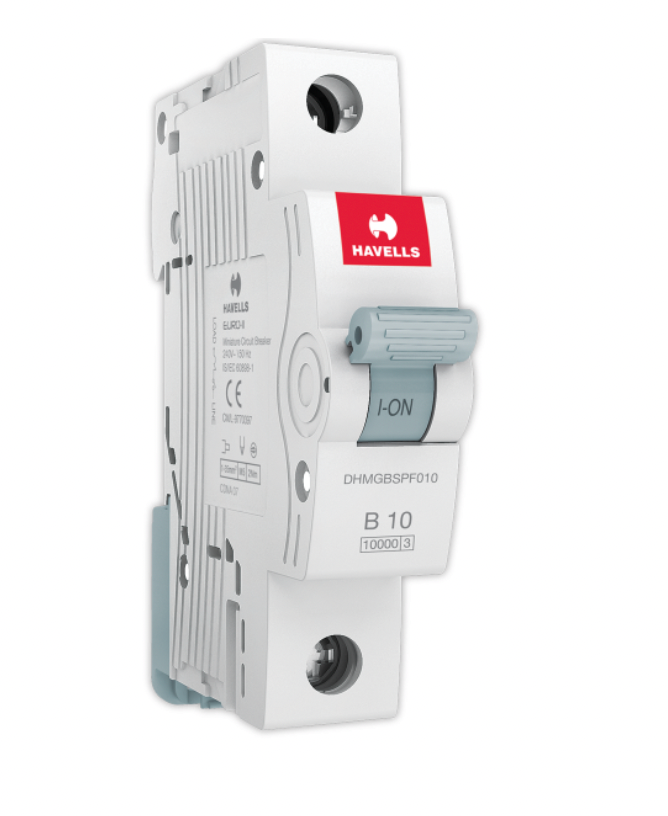 Havells Euro DHMGBSPF010 MCB (Miniature Circuit Breaker) 10A SP (White)