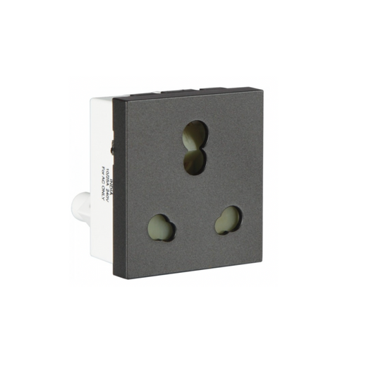 Havells Crabtree Signia 16A 3 Pin Shuttered Socket Grey