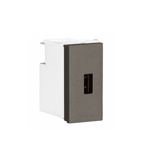 Havells Crabtree Signia USB Charging Socket Grey