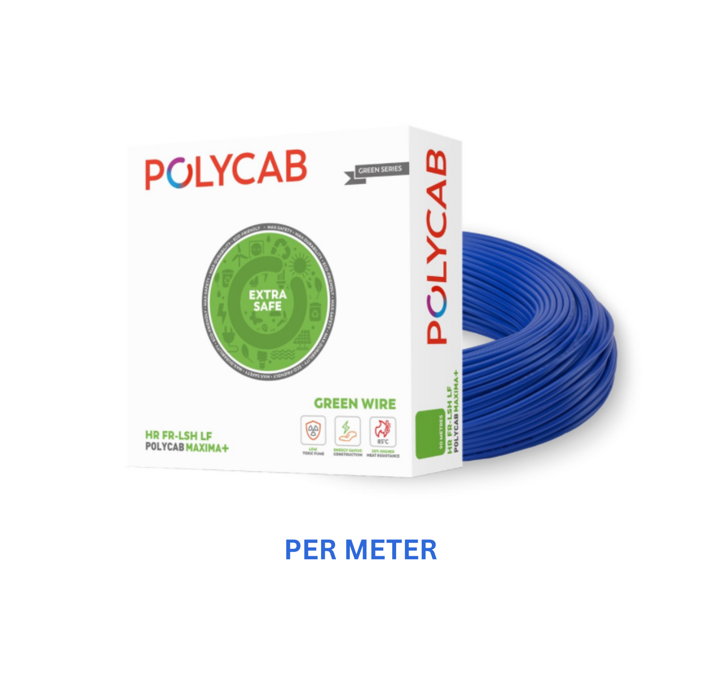 Polycab Datar 4mm wire Per Mtr Blue