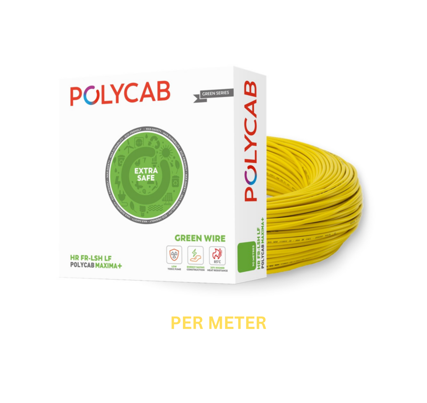 Polycab Datar 1mm wire yellow Per Mtr