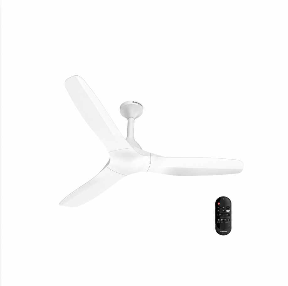 Crompton Silent Pro Fluido Wave 1200mm IoT BLDC Ceiling Fan | Wi-Fi, Bluetooth & Remote | Alexa & Google Assistant | Low Noise | 4 Year Warranty | Snow White
