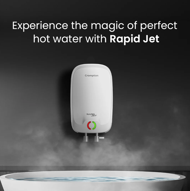 Rapid Jet 3L Instant Water Heater | Stainless Steel Tank | Compact & Fast Heating Geyser