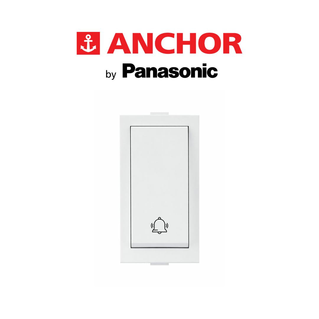 Anchor Penta 1M Bell Push Switch – White