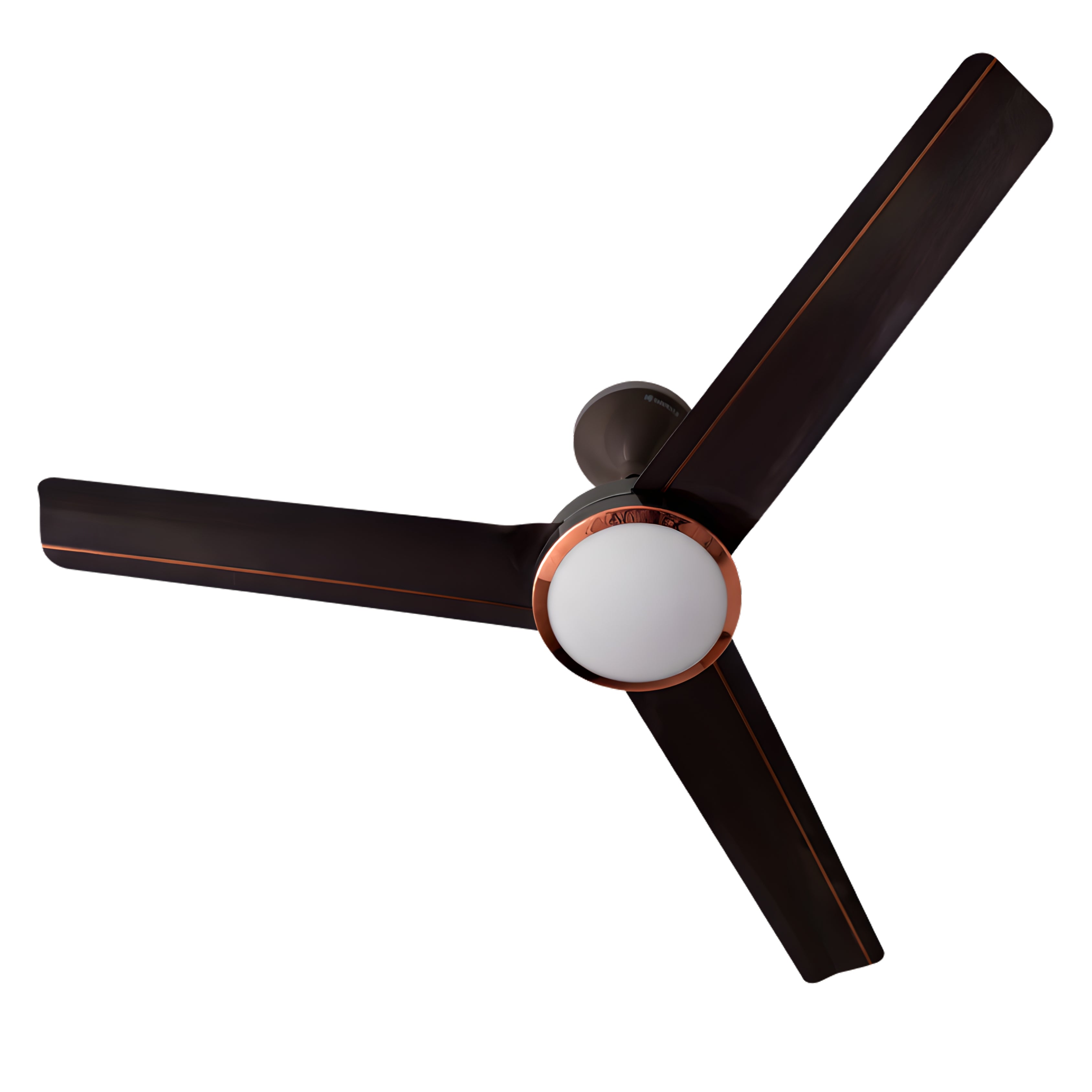 Havells Trinity Underlight 1200mm Ceiling Fan with Remote Control & LED Underlight | Premium Decorative Fan | Dusk LT Brown