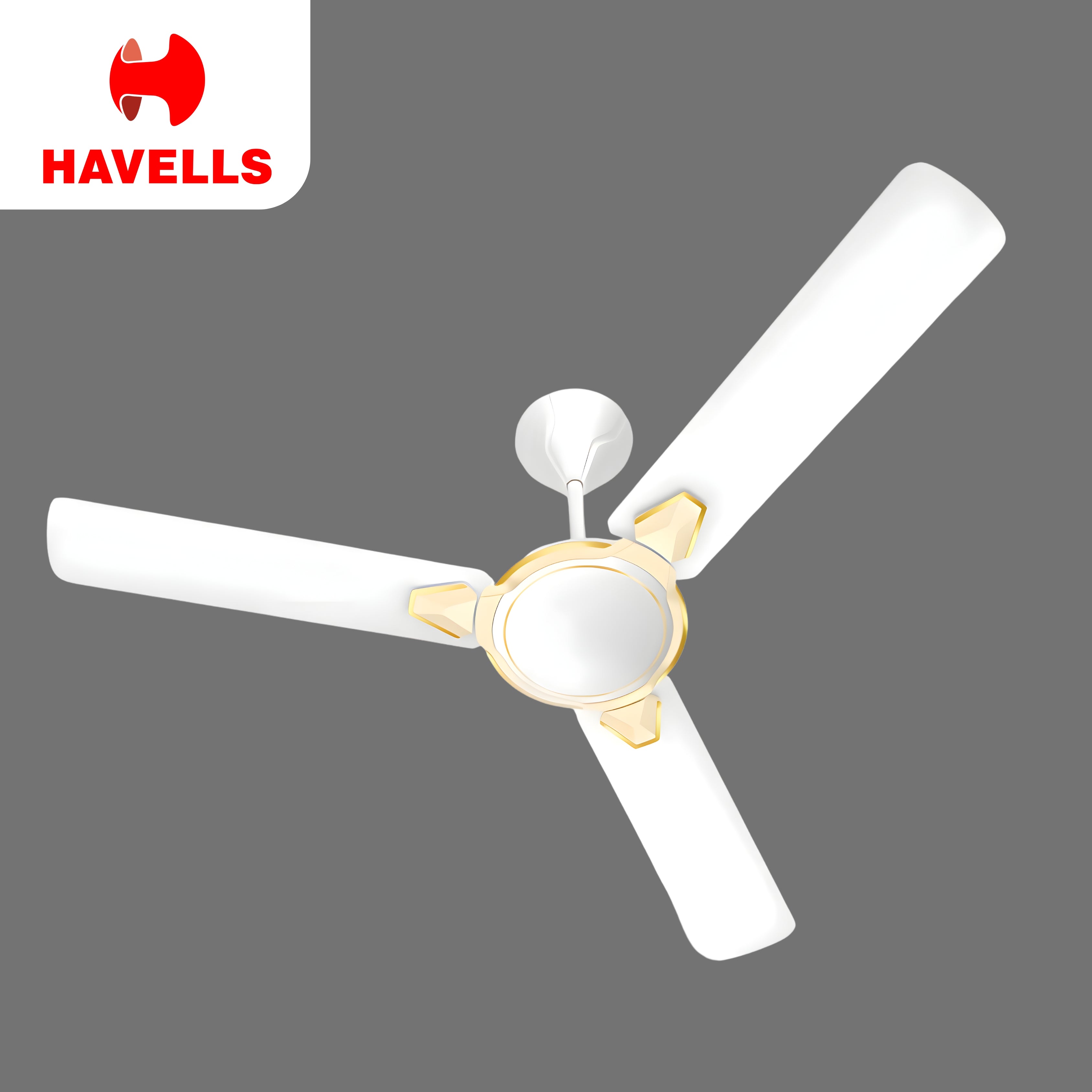 Havells Equs 1200mm Ceiling Fan Pearl Ivory White – High Speed Copper Motor Decorative Fan